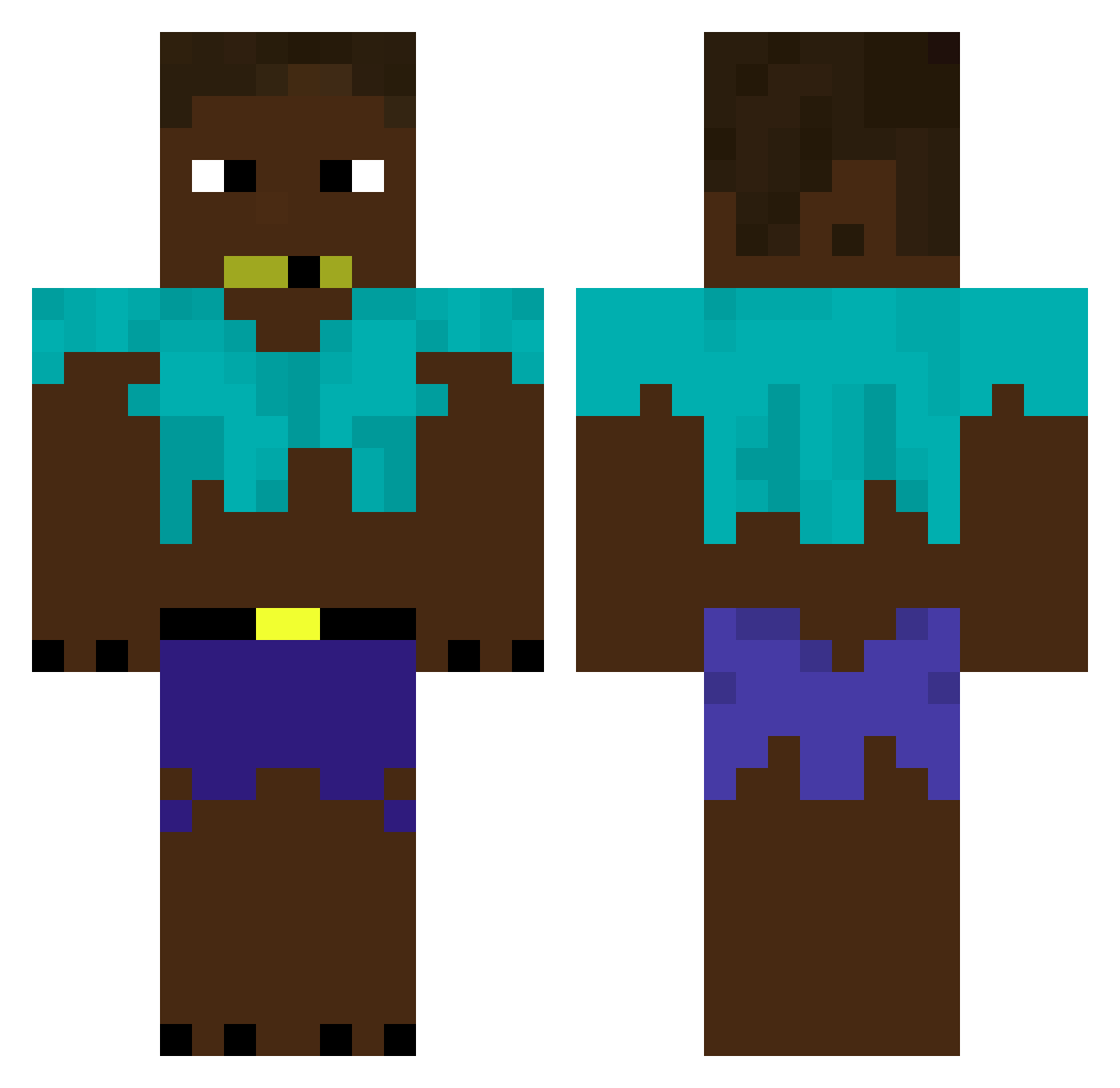 gamer8878 Minecraft skin, front and back view