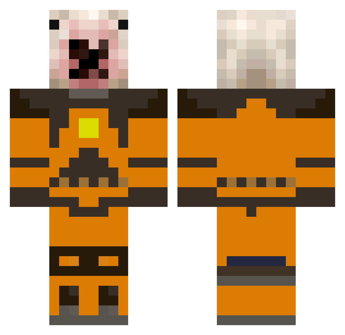 RT_1267 Minecraft skin, front and back view