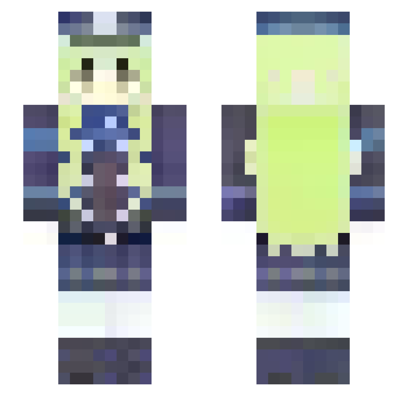 wxyaozi Minecraft skin, front and back view