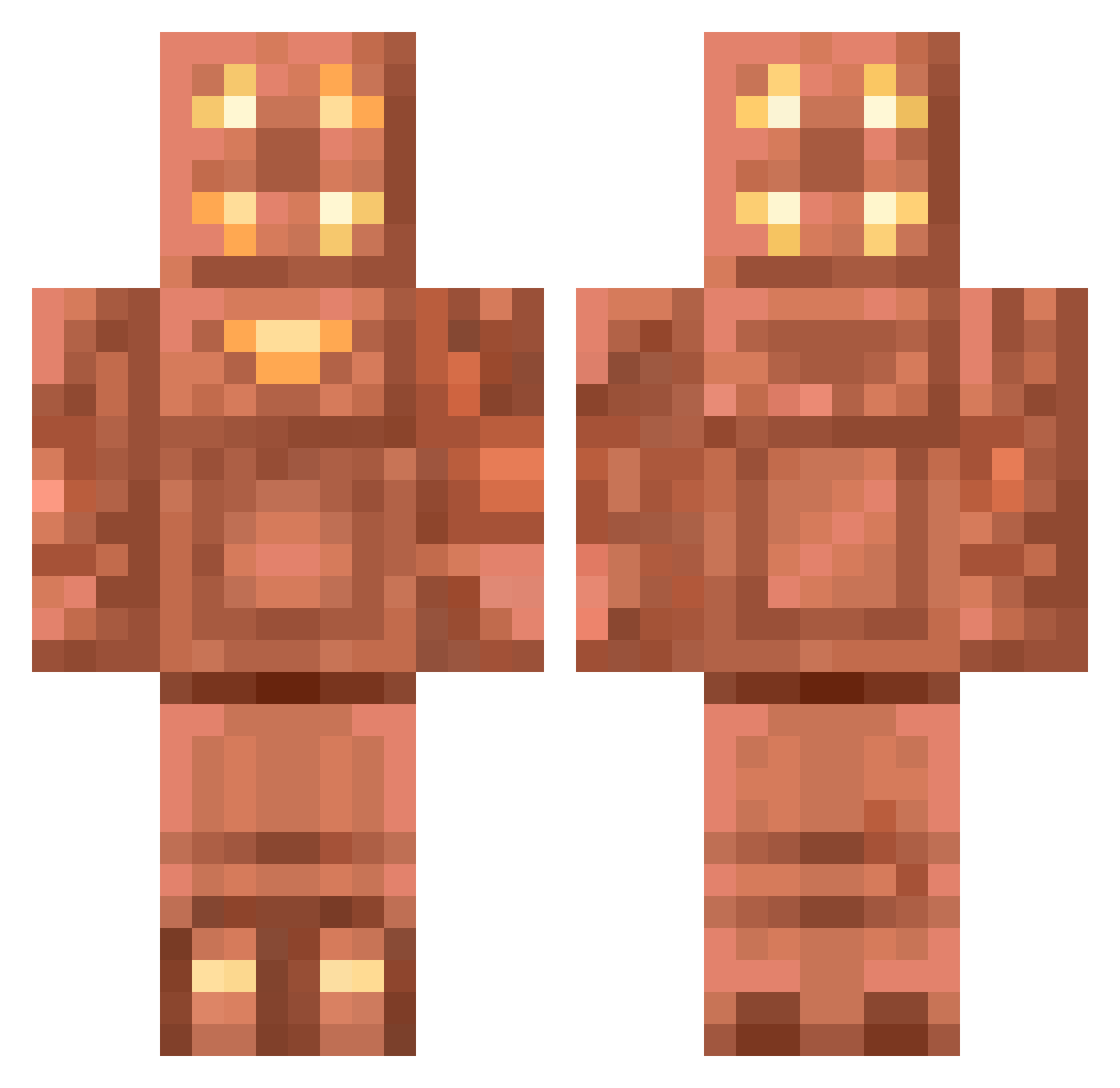 hallofreak Minecraft skin, front and back view