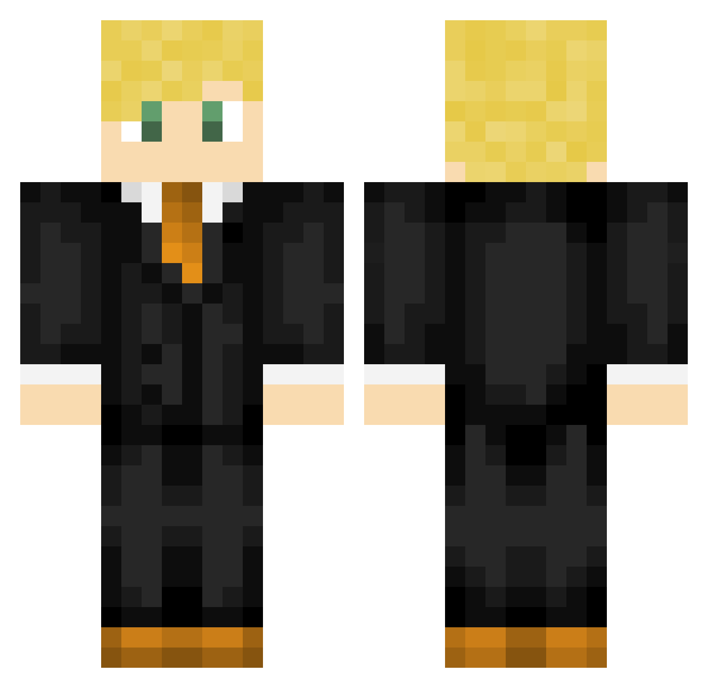 ValGalNick Minecraft skin, front and back view