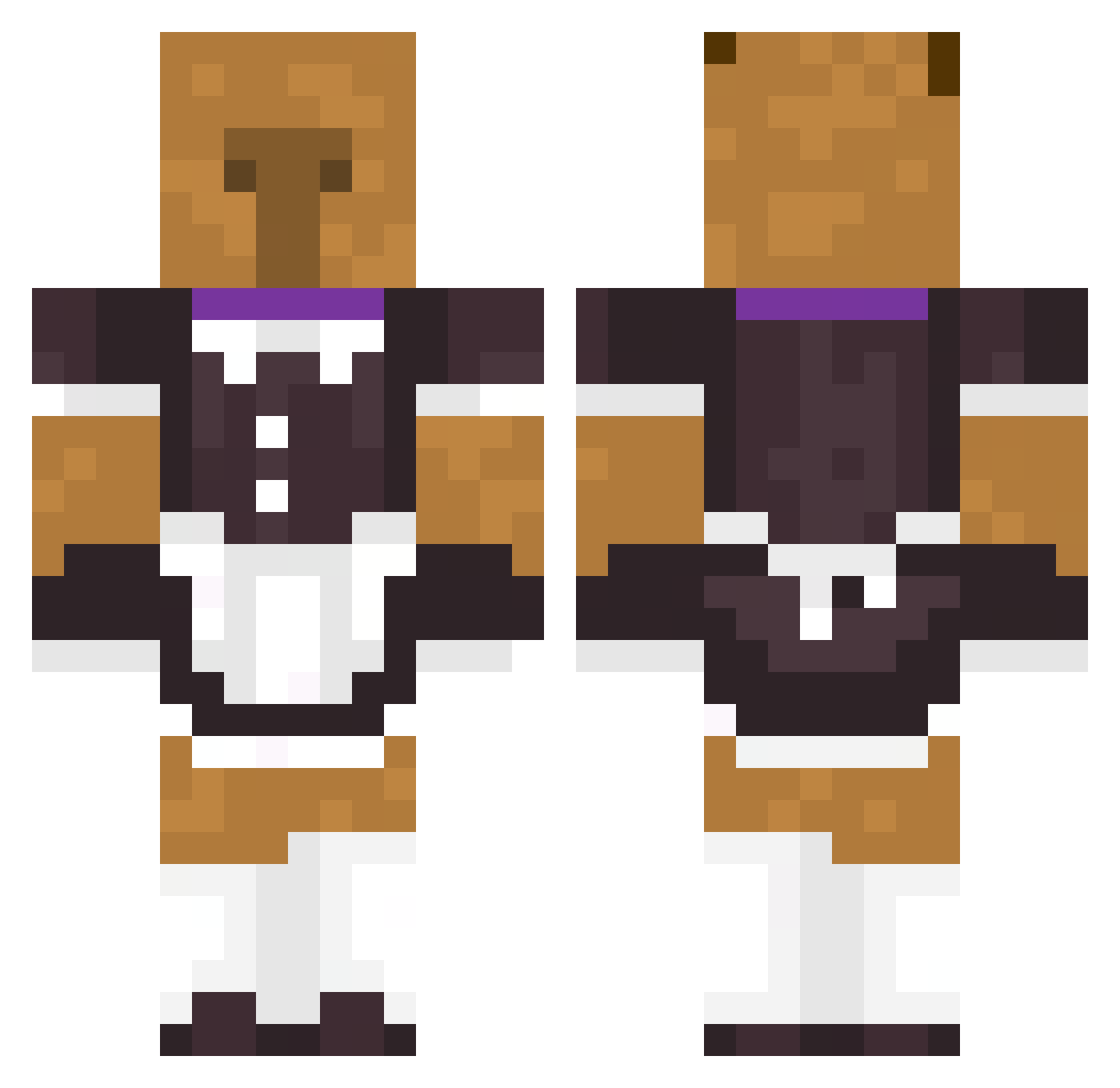 SilverMG07 Minecraft skin, front and back view