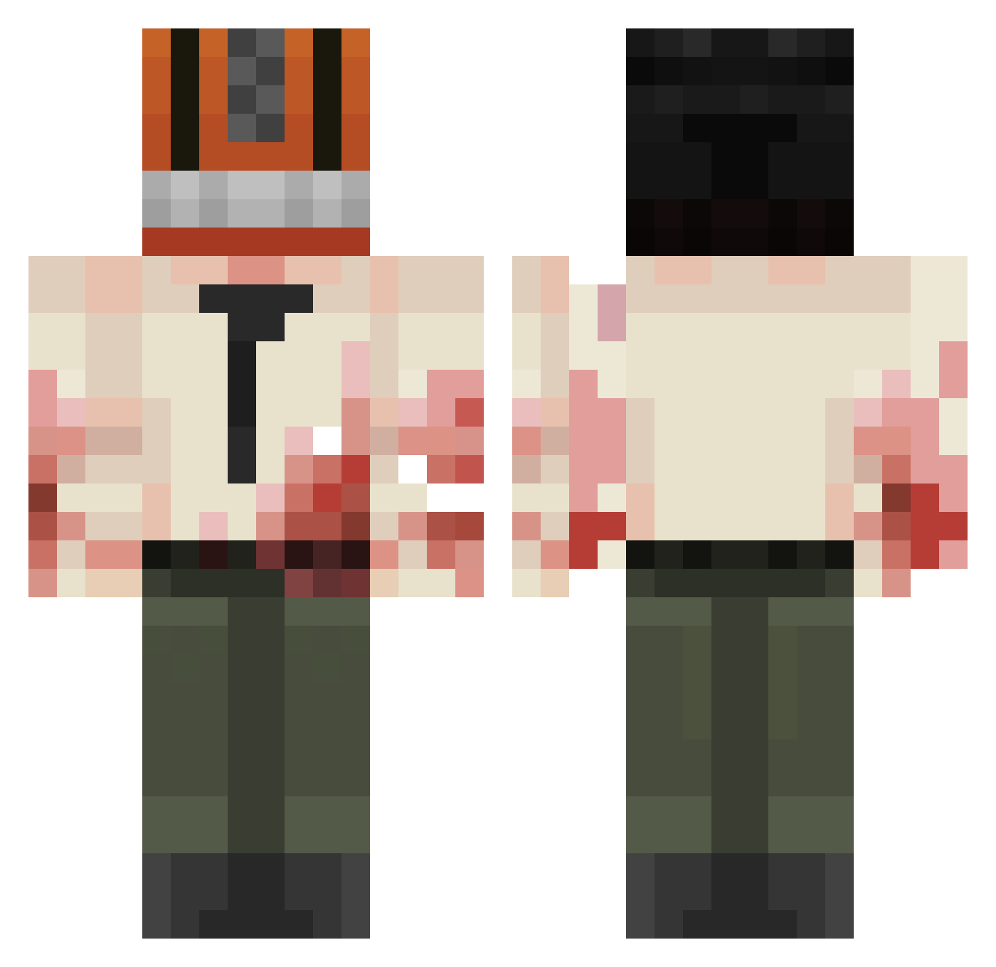 weheartkatamari Minecraft skin, front and back view
