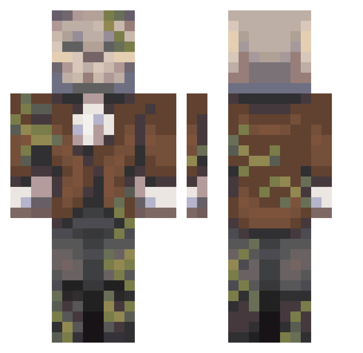 _DeadCalm_ Minecraft skin, front and back view