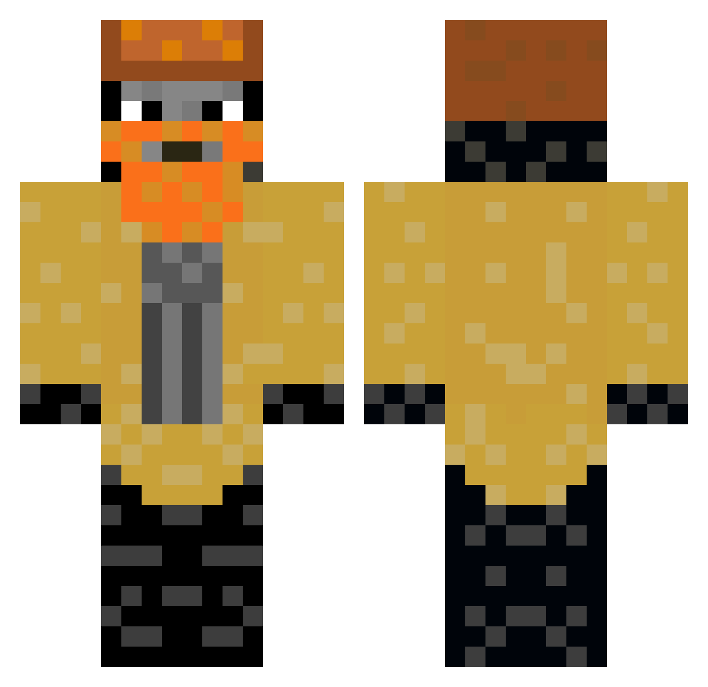 Danver2012 Minecraft skin, front and back view