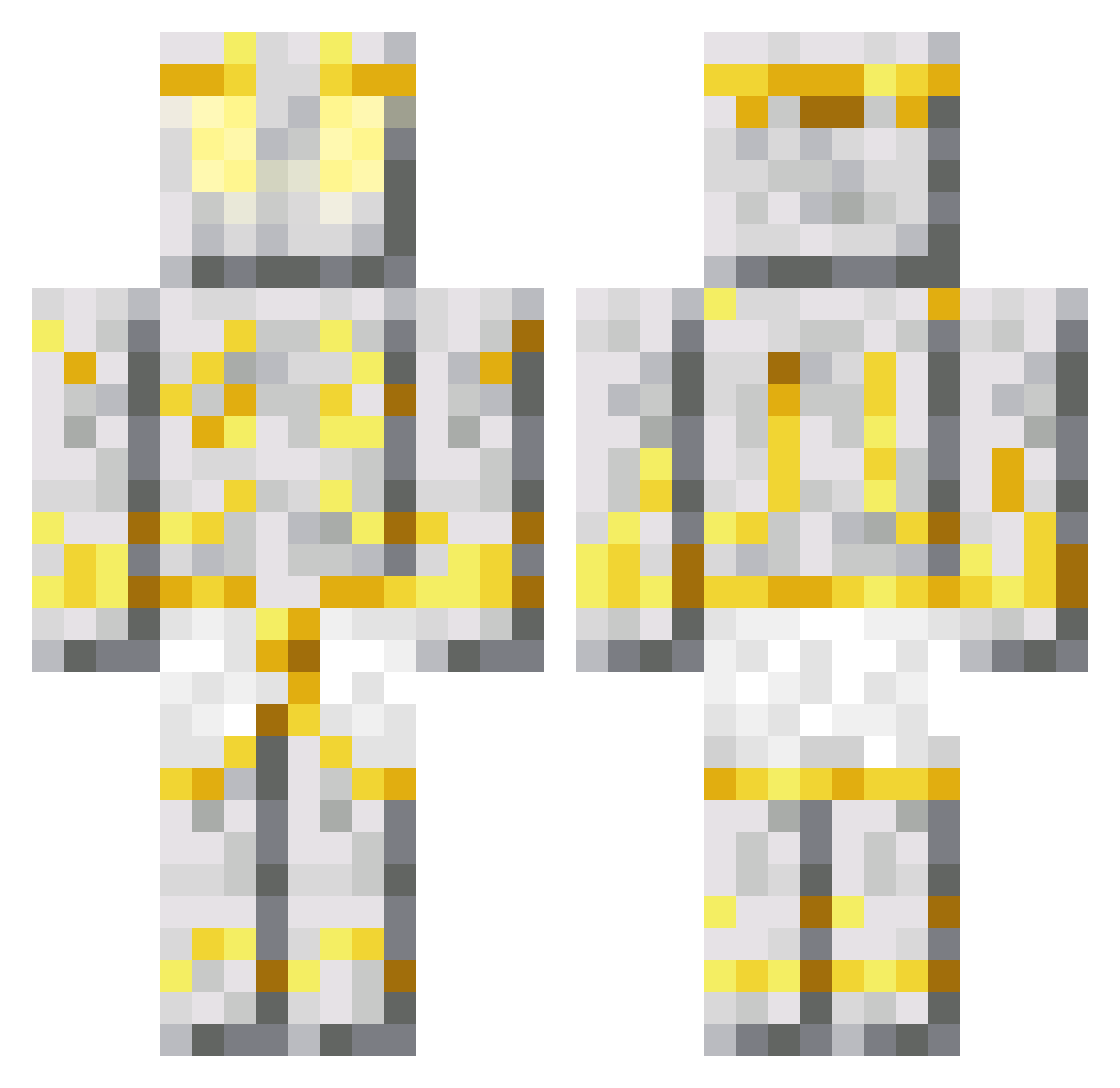 THE_ZYRON Minecraft skin, front and back view