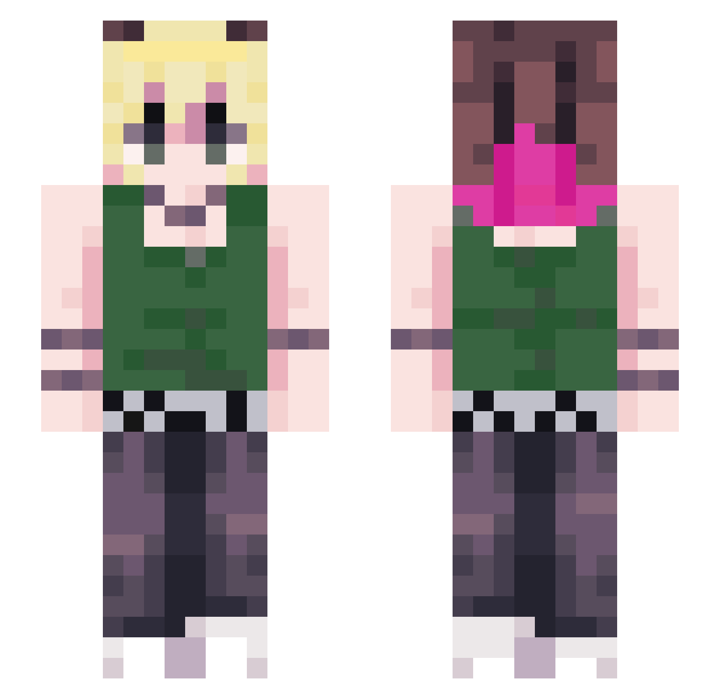 RedMercury_1679 Minecraft skin, front and back view