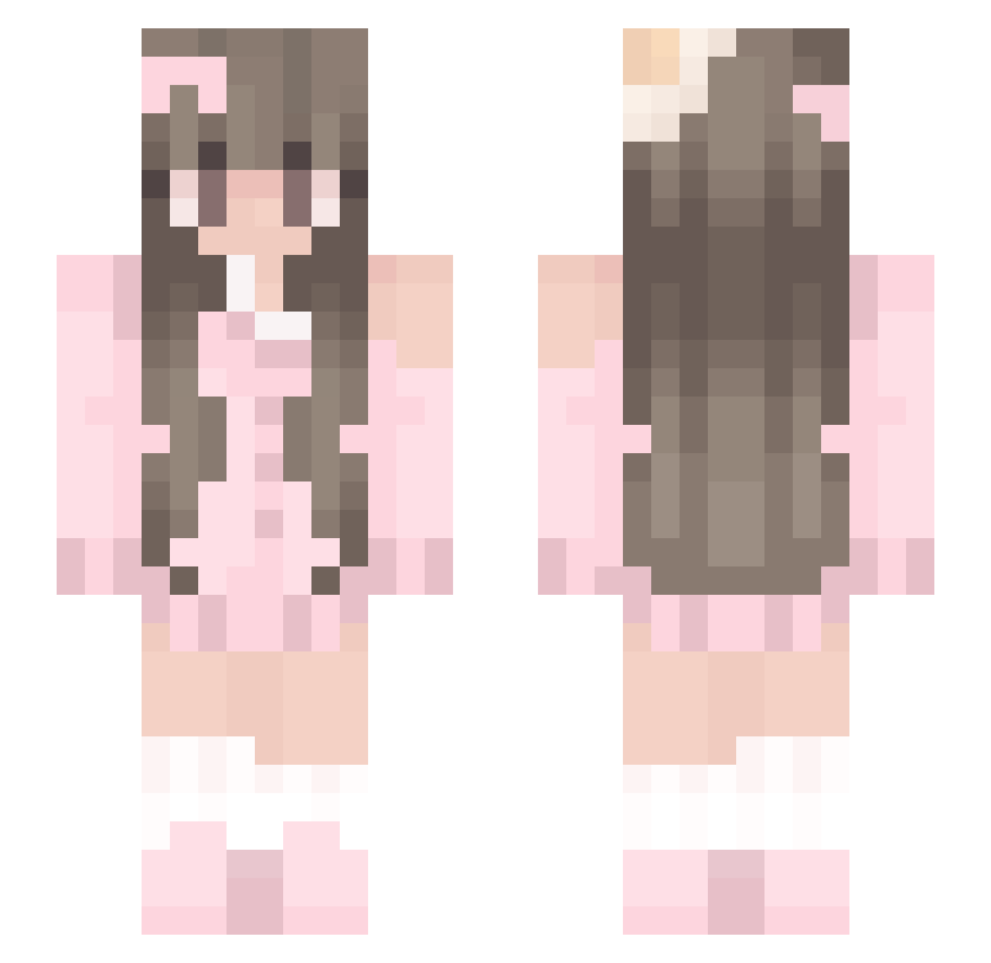 xi4nq Minecraft skin, front and back view