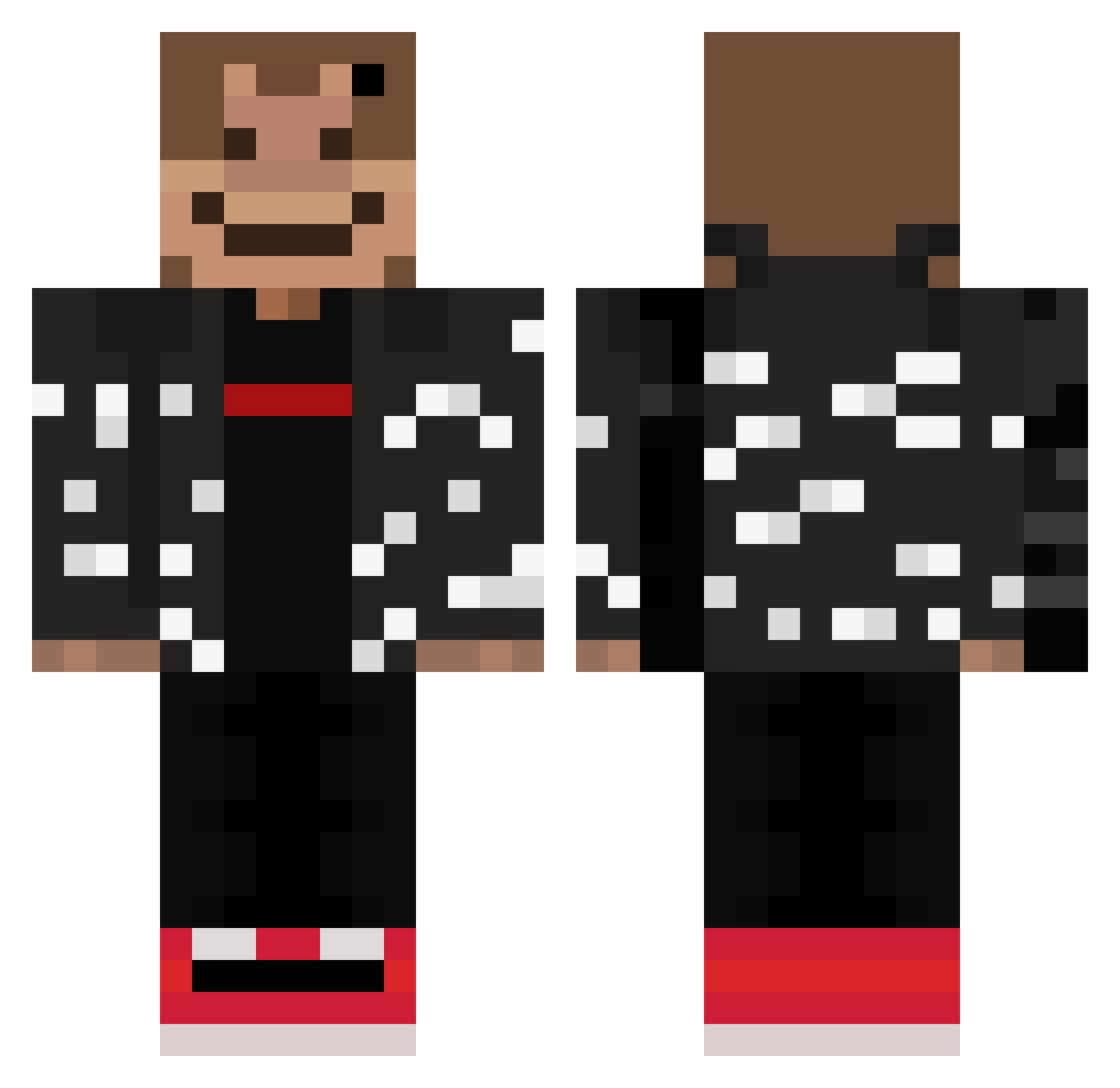 Revivalist Minecraft skin, front and back view