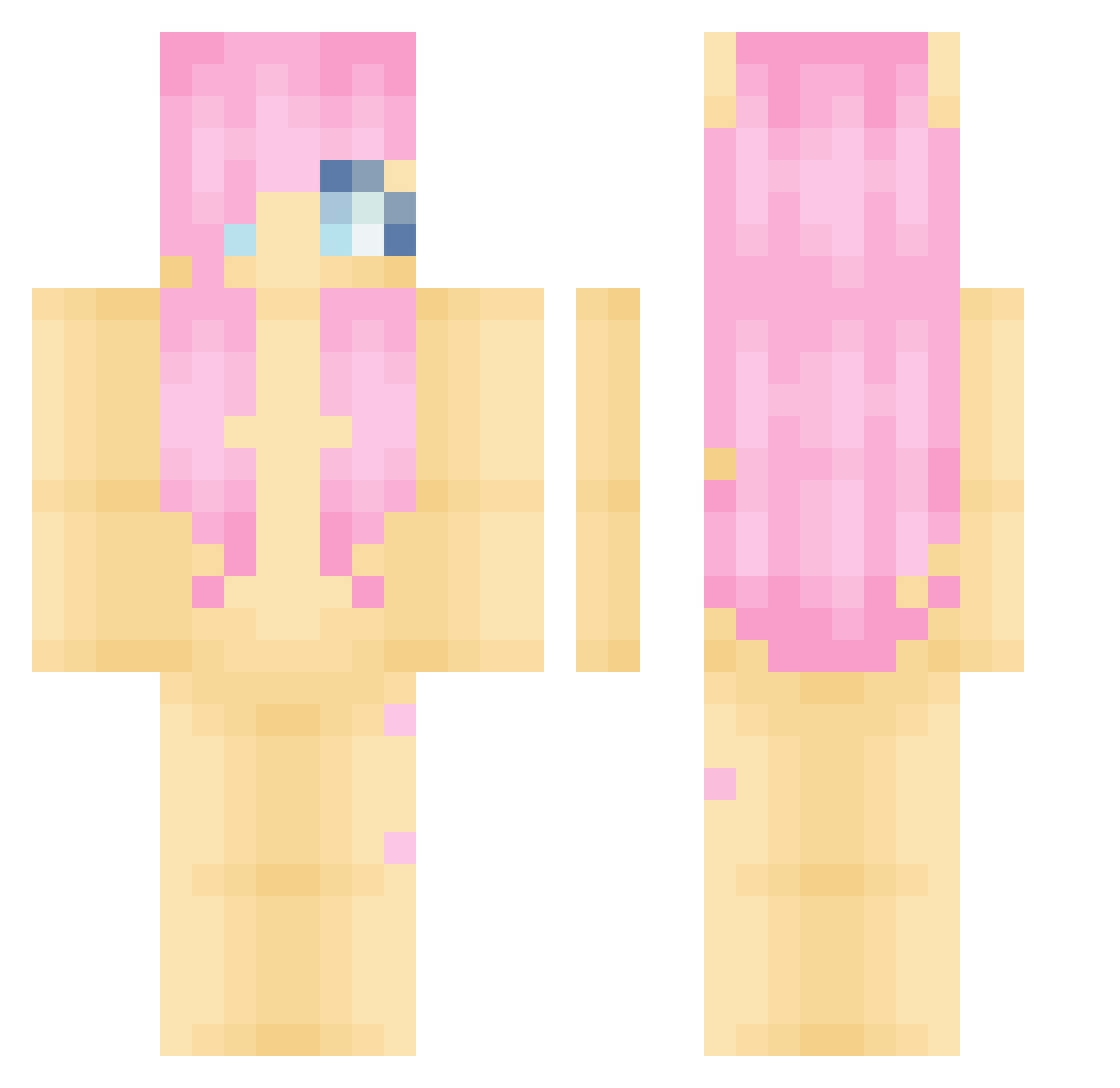 dg4l Minecraft skin, front and back view