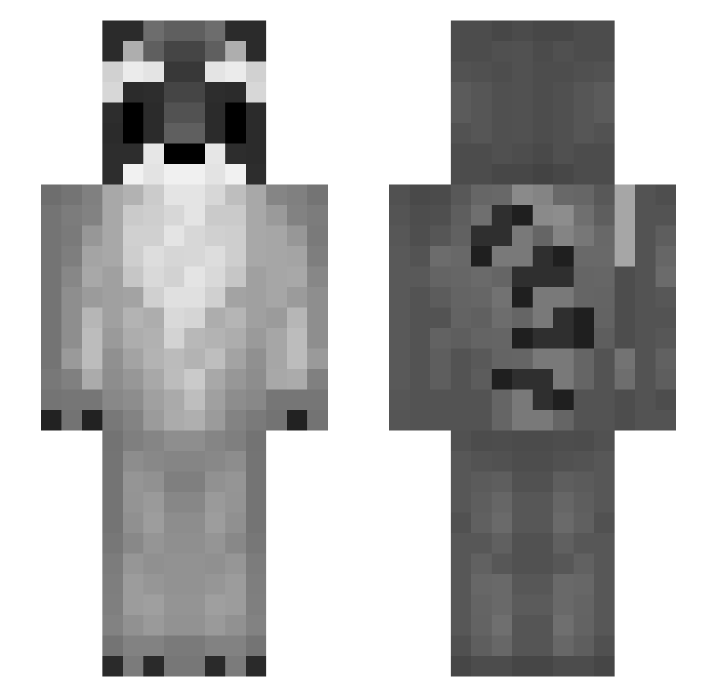 xkod4 Minecraft skin, front and back view