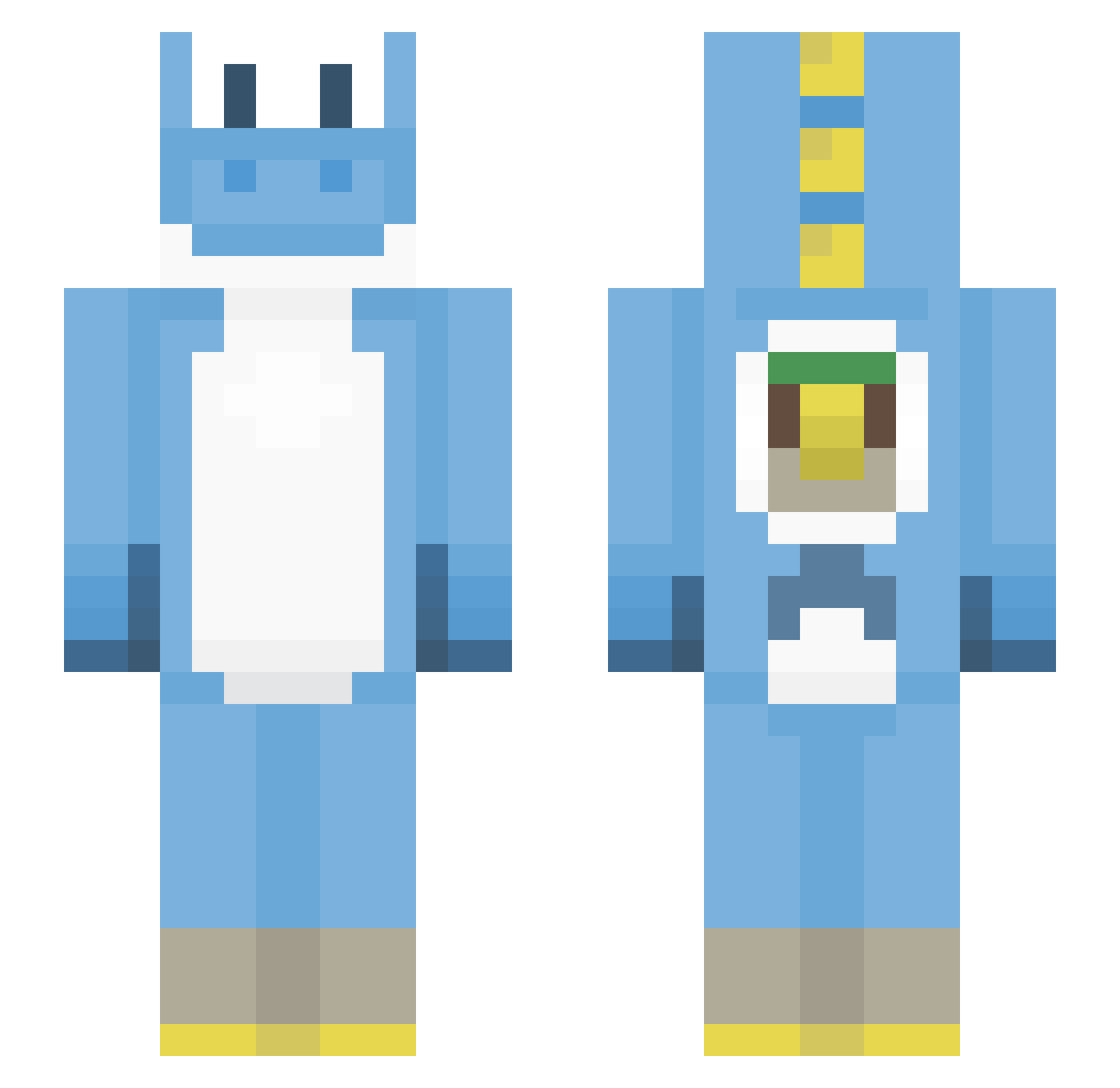 Charles Minecraft skin, front and back view