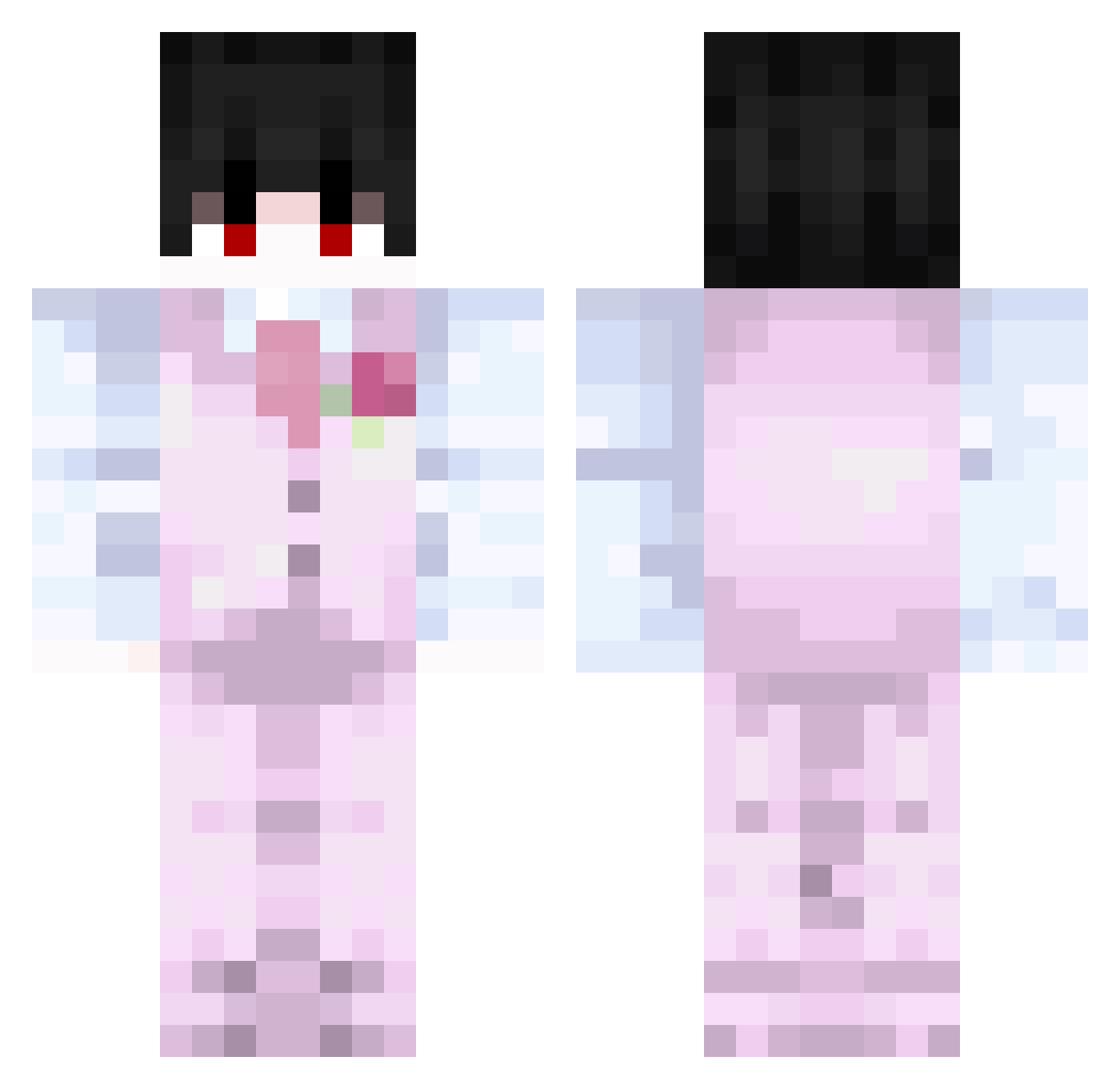 SweatyNL Minecraft skin, front and back view