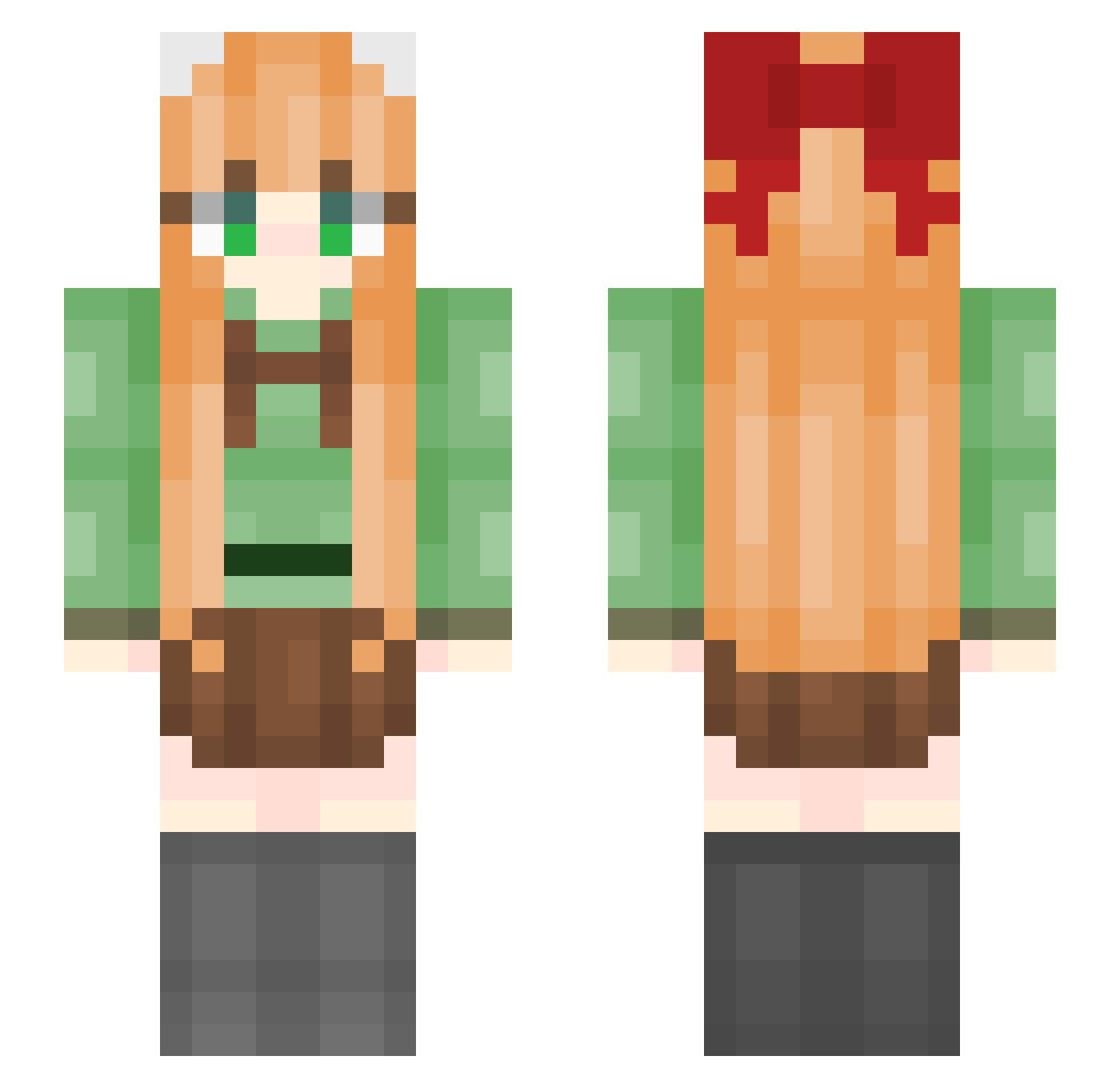 L_hixxh Minecraft skin, front and back view