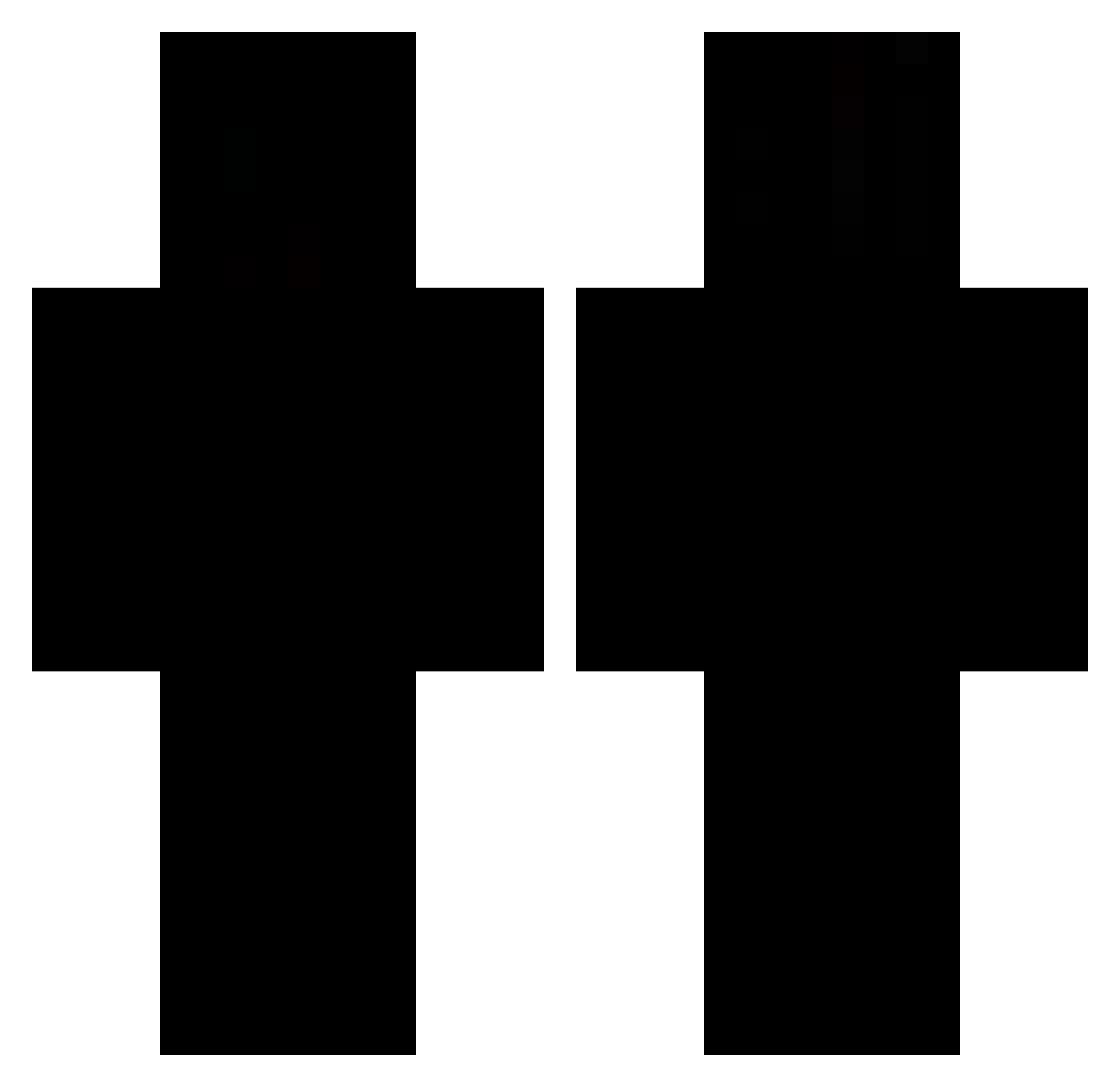 OTF Minecraft skin, front and back view