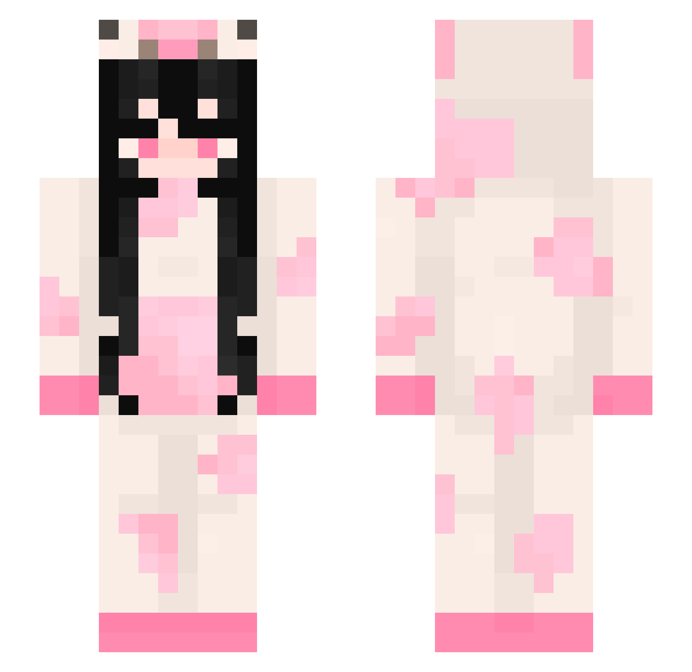 CoolIceLove Minecraft skin, front and back view