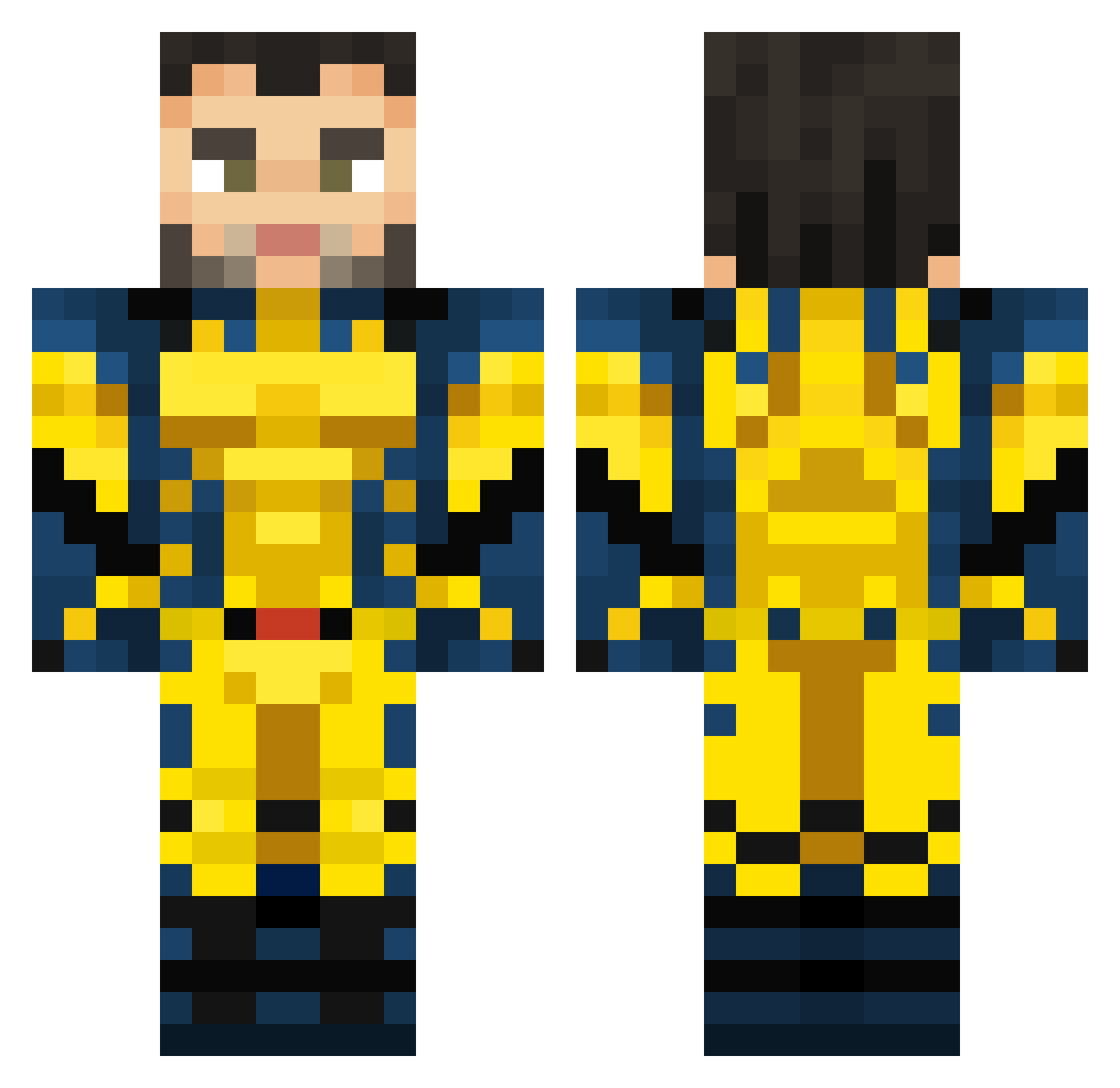 3xOGGalaxx Minecraft skin, front and back view