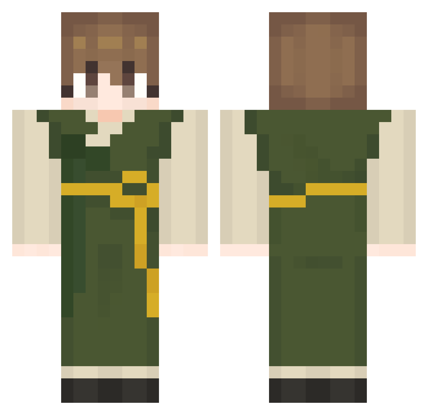 FrogKim09 Minecraft skin, front and back view