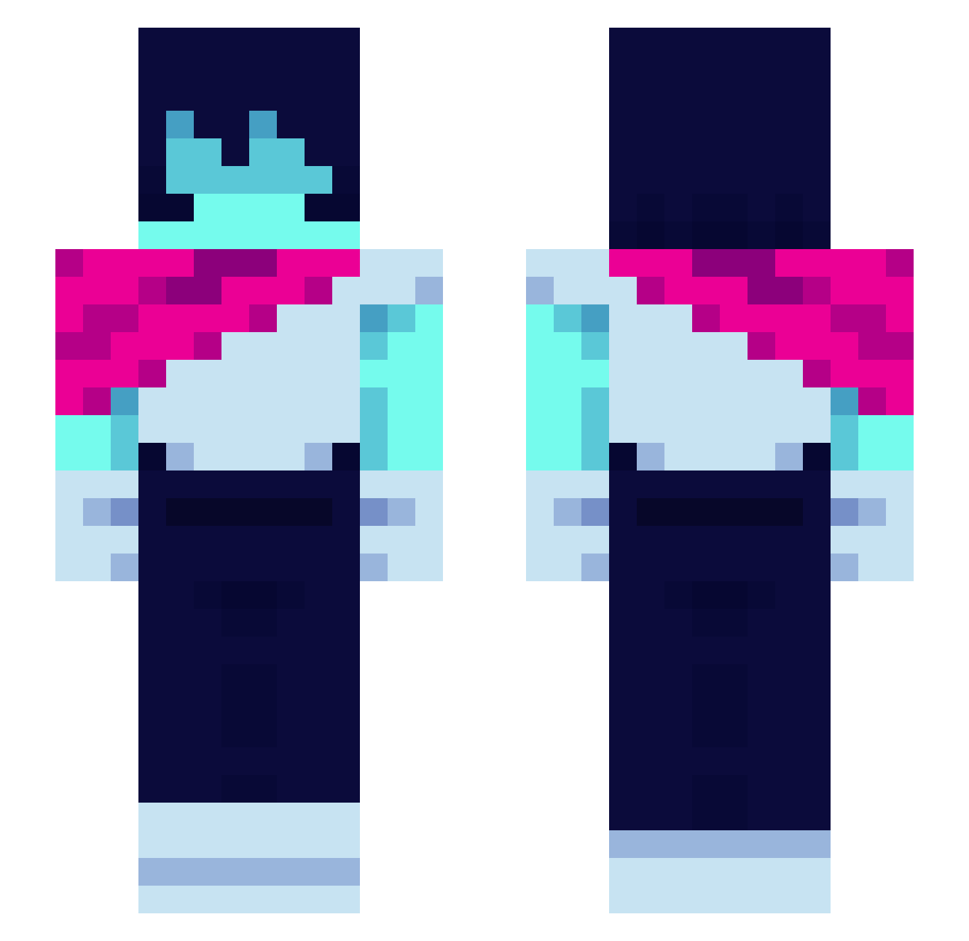 lochata Minecraft skin, front and back view