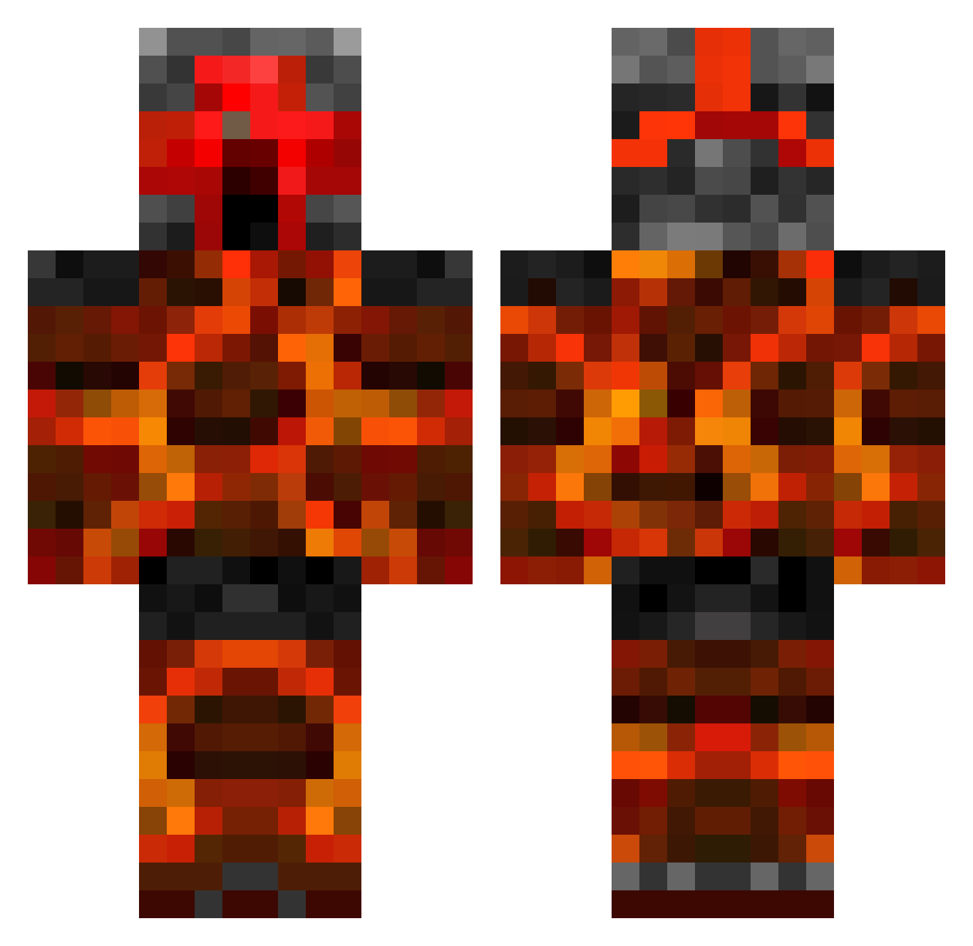 Taces Minecraft skin, front and back view