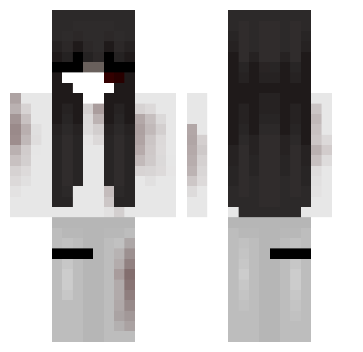 PolvoRosaaaa Minecraft skin, front and back view