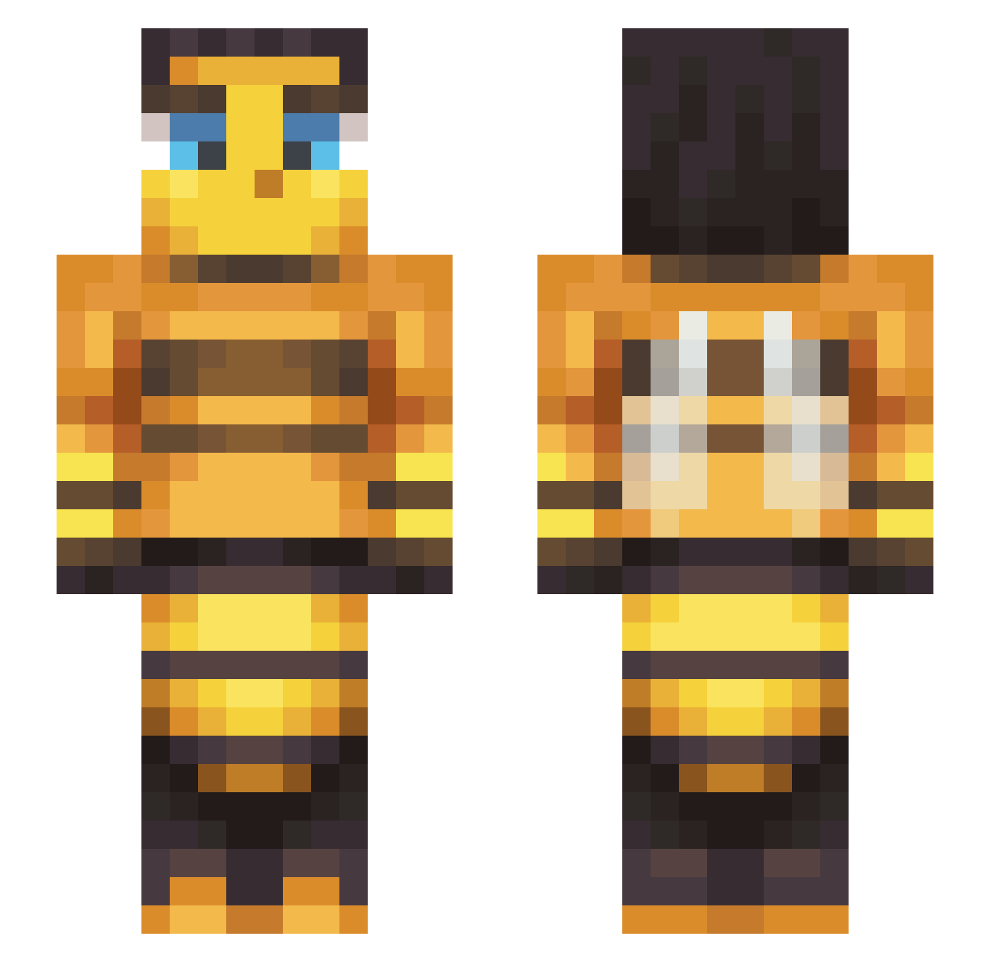 tomwan Minecraft skin, front and back view