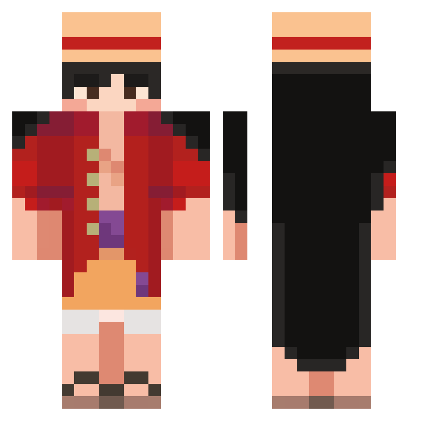 NickPataridze Minecraft skin, front and back view