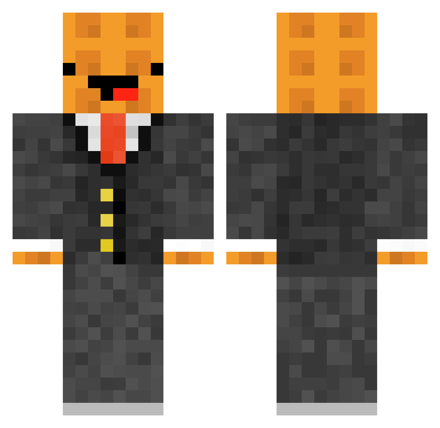 werewolfgirl11 Minecraft skin, front and back view