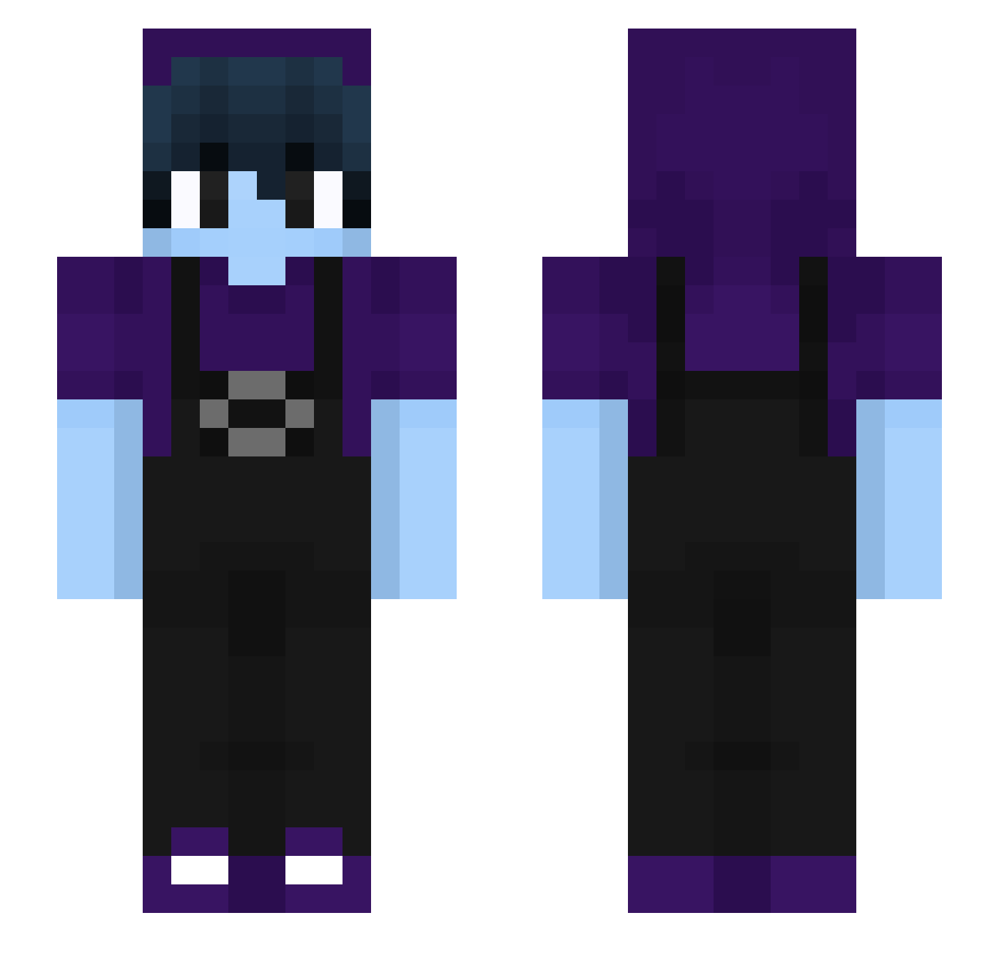 TheMainMiek Minecraft skin, front and back view