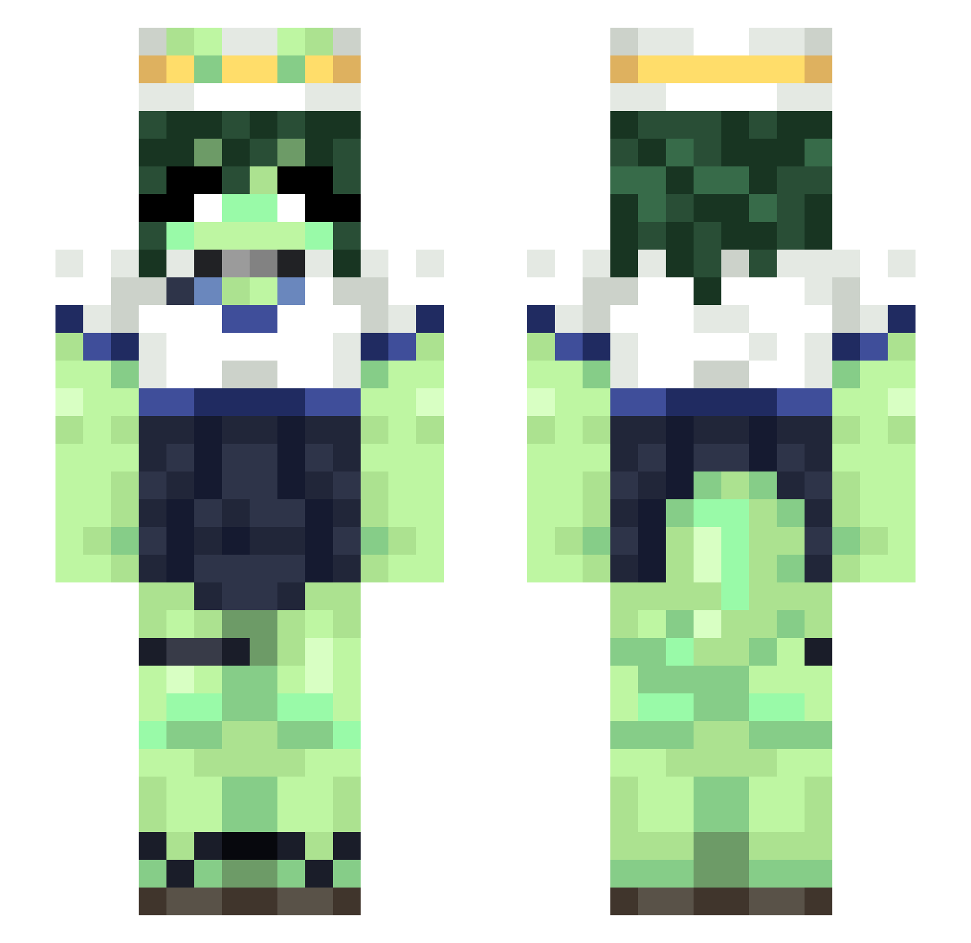 dizzle0k Minecraft skin, front and back view