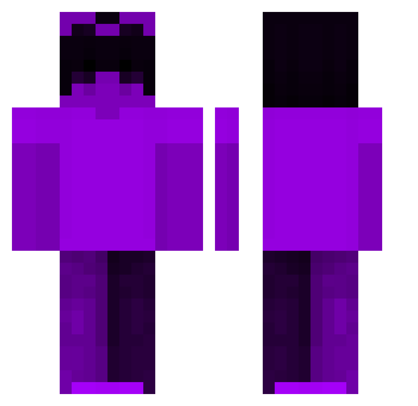 TooManyMethods Minecraft skin, front and back view