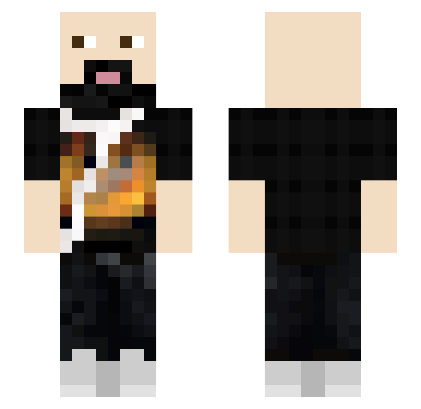 KotFresser77 Minecraft skin, front and back view
