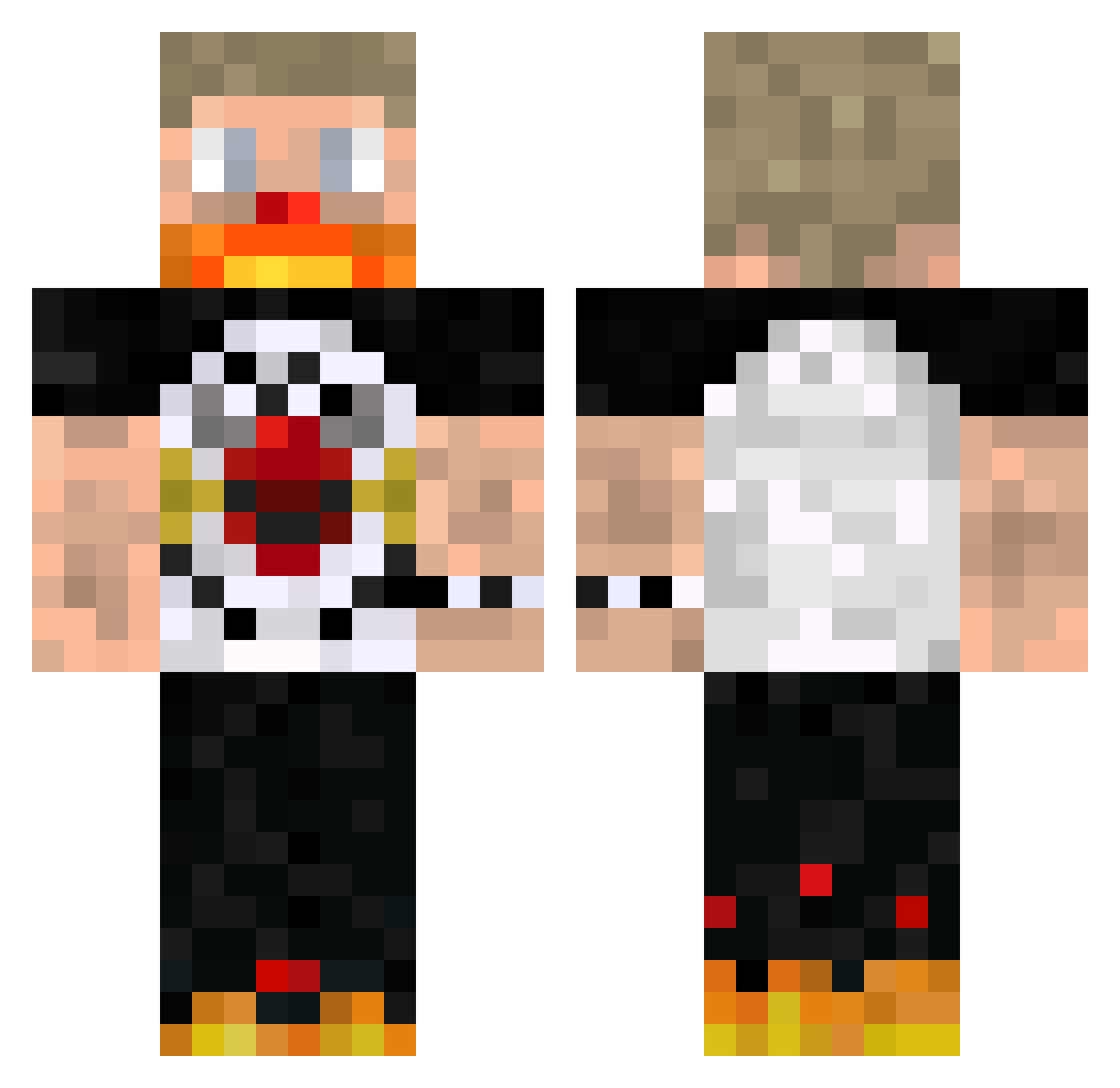 creeperti Minecraft skin, front and back view