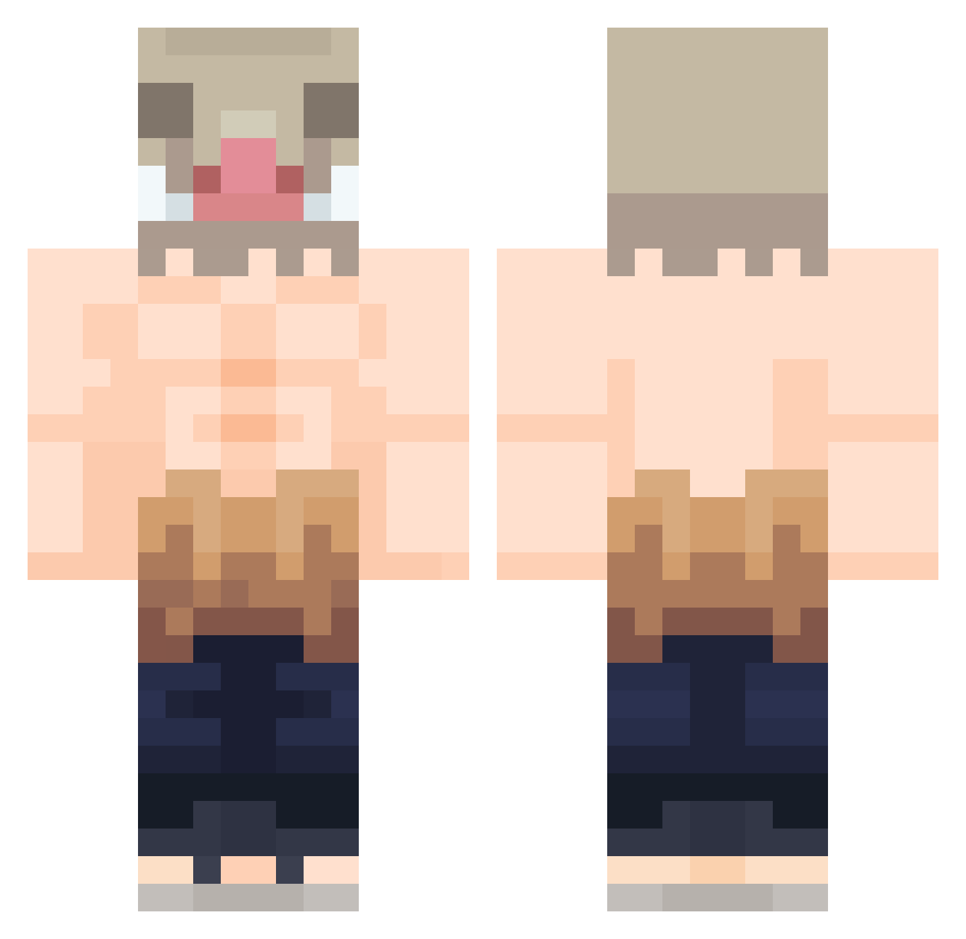 VIICamEron Minecraft skin, front and back view