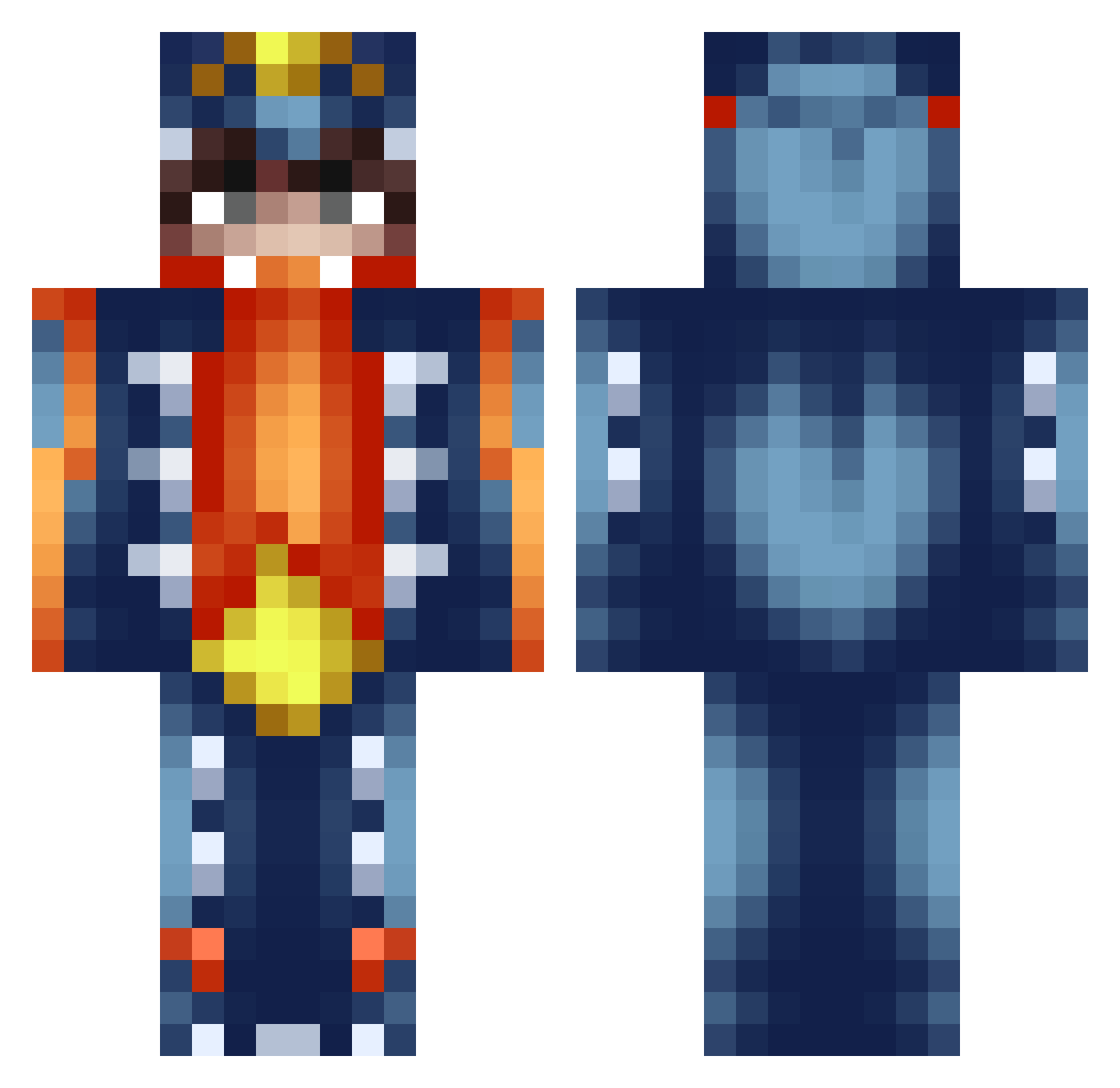 inerscorch Minecraft skin, front and back view