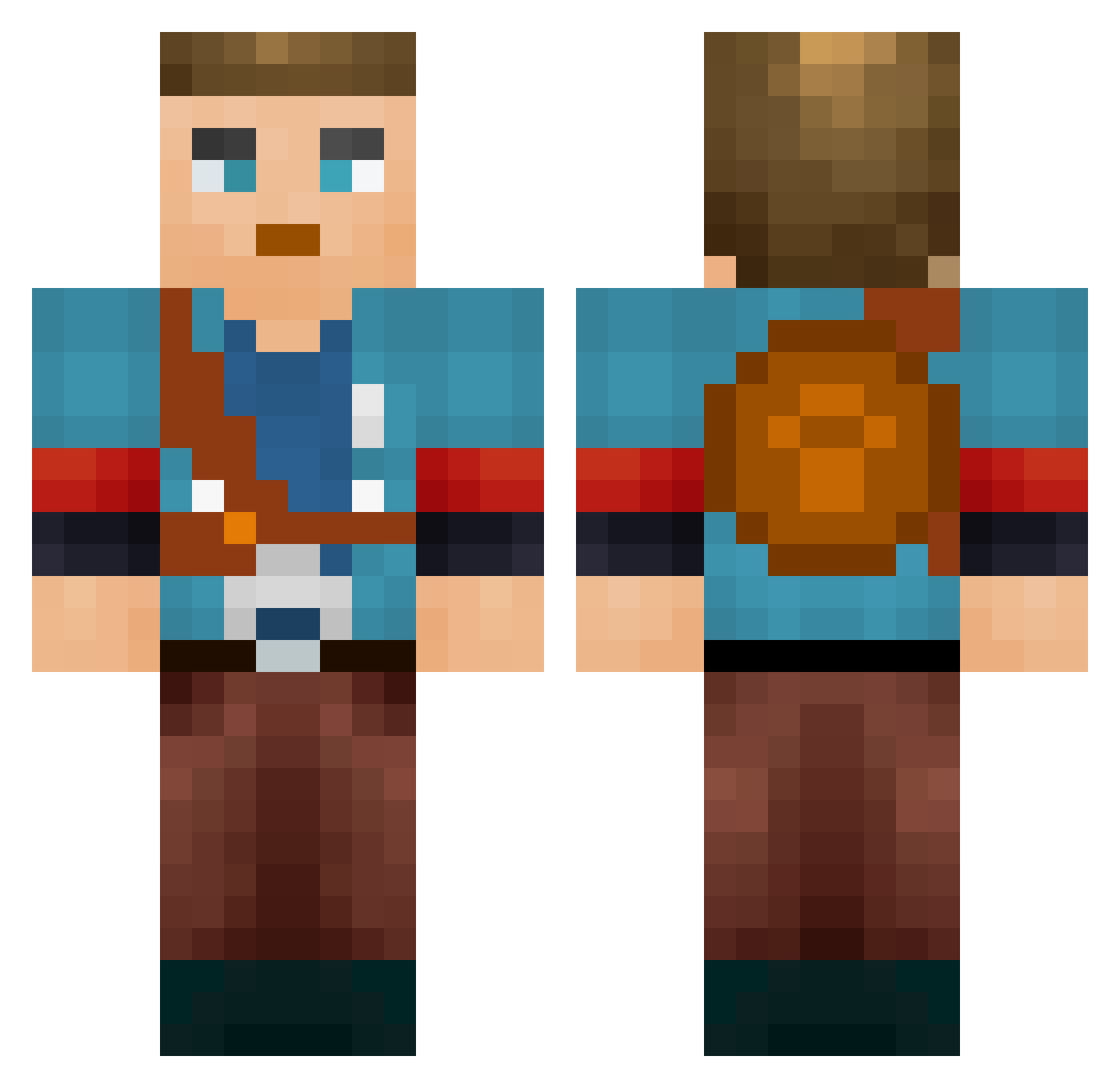bigwilliam Minecraft skin, front and back view