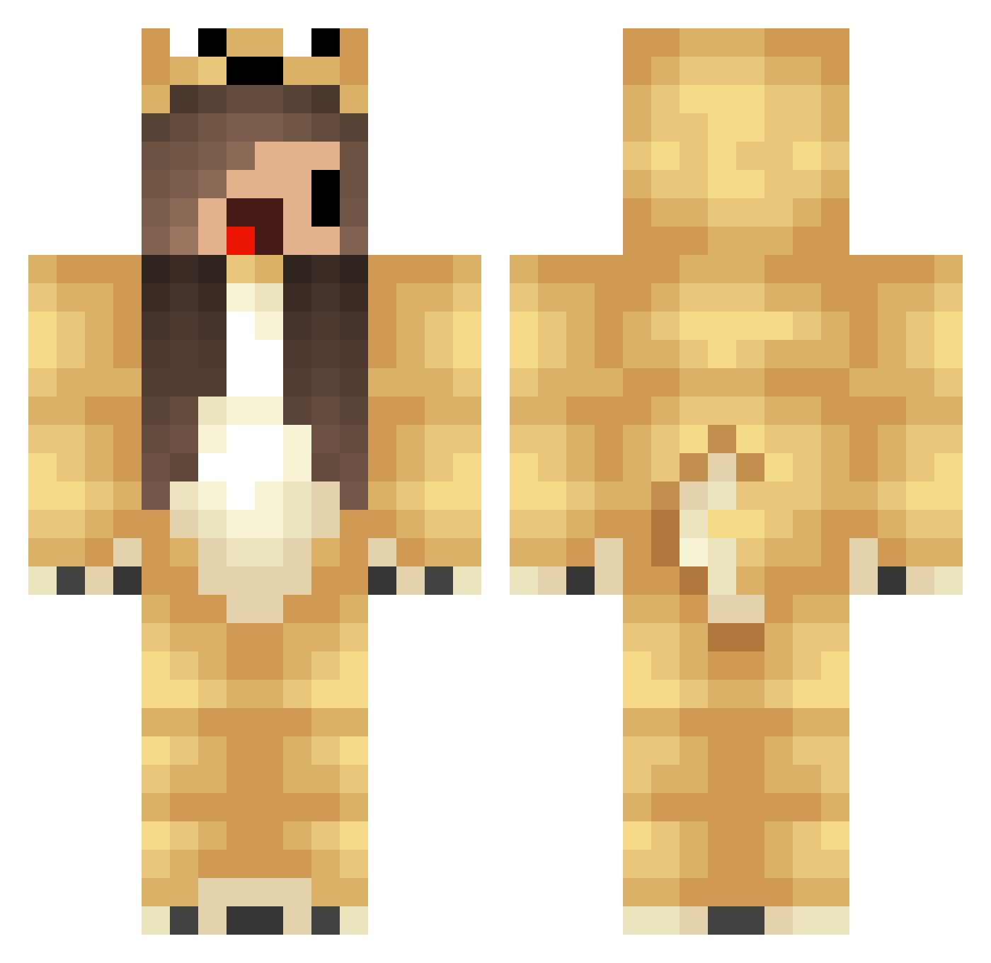 Daazox_x3 Minecraft skin, front and back view