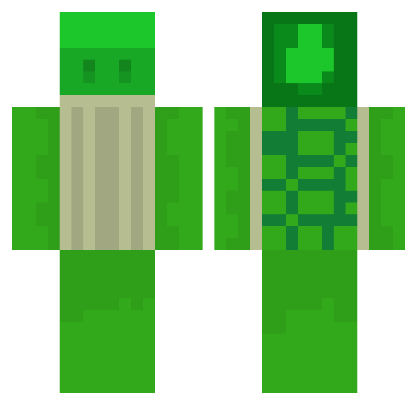 La_feve10 Minecraft skin, front and back view