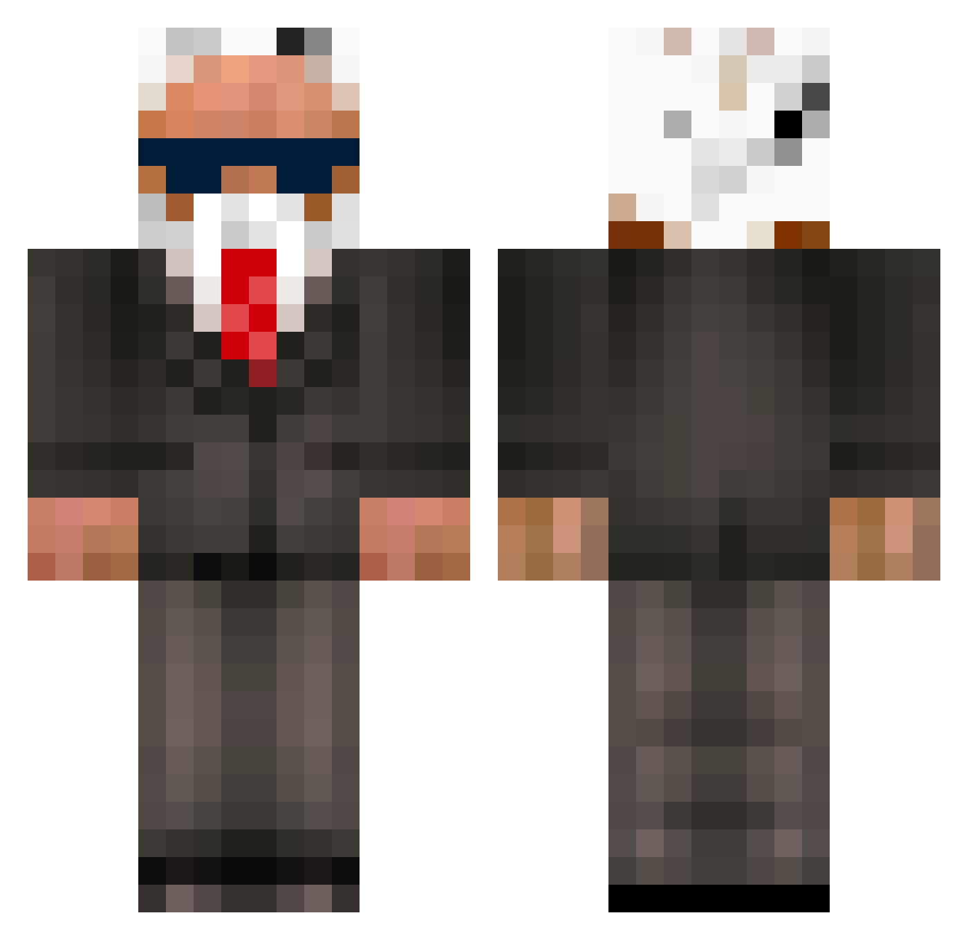 lavers Minecraft skin, front and back view