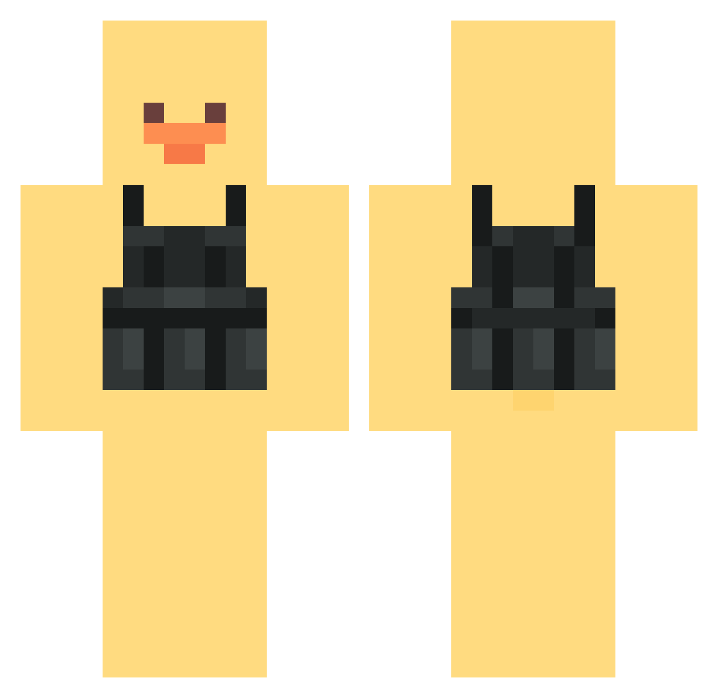 Ramacrack186 Minecraft skin, front and back view