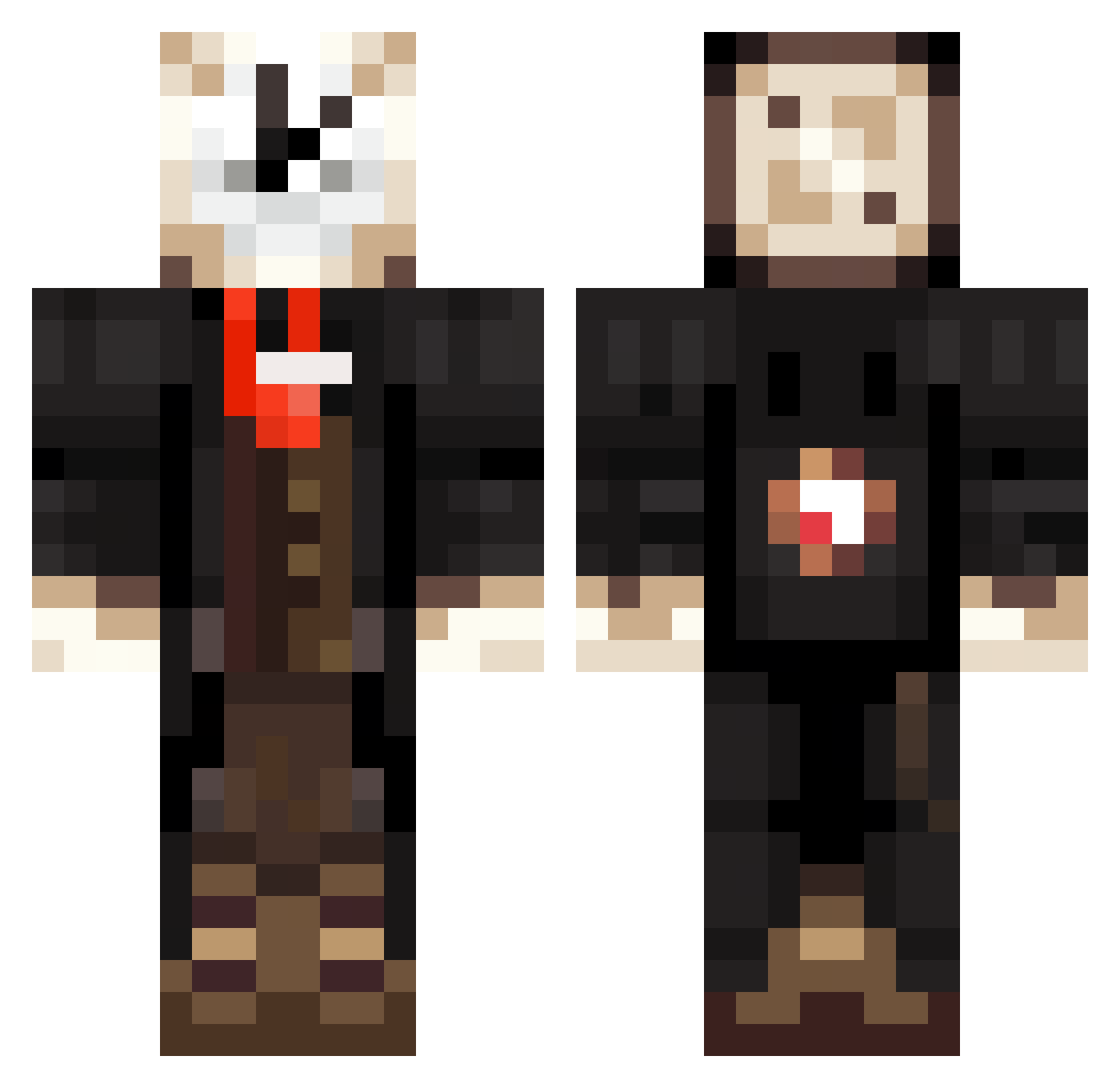Haberite Minecraft skin, front and back view