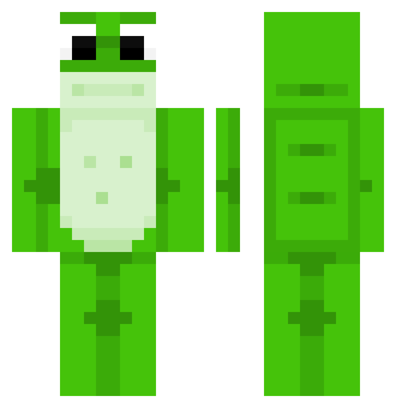 KikinJa Minecraft skin, front and back view