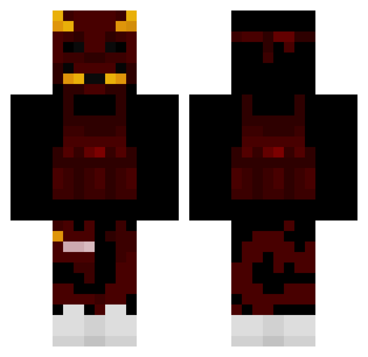 DATXKING Minecraft skin, front and back view