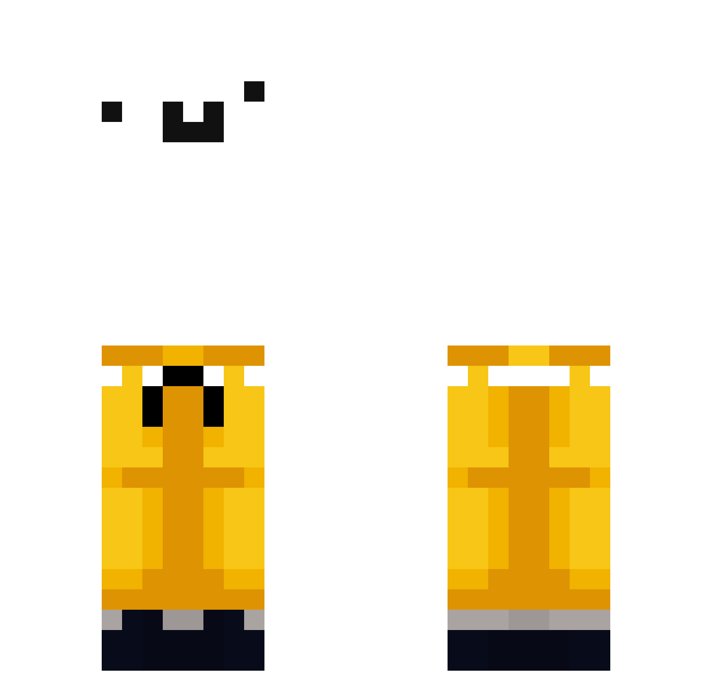 Imnotkemu Minecraft skin, front and back view