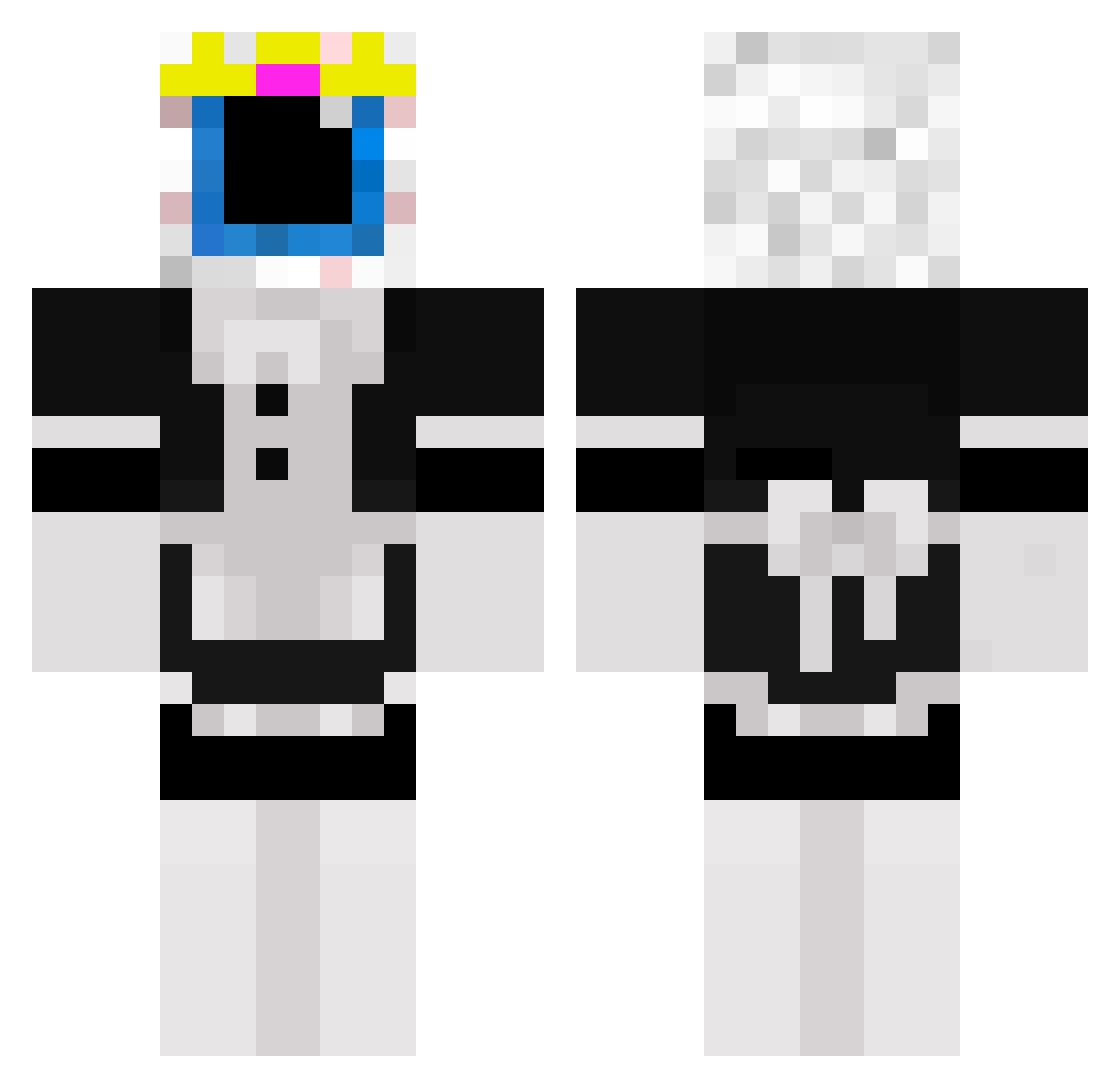 kulfie16 Minecraft skin, front and back view