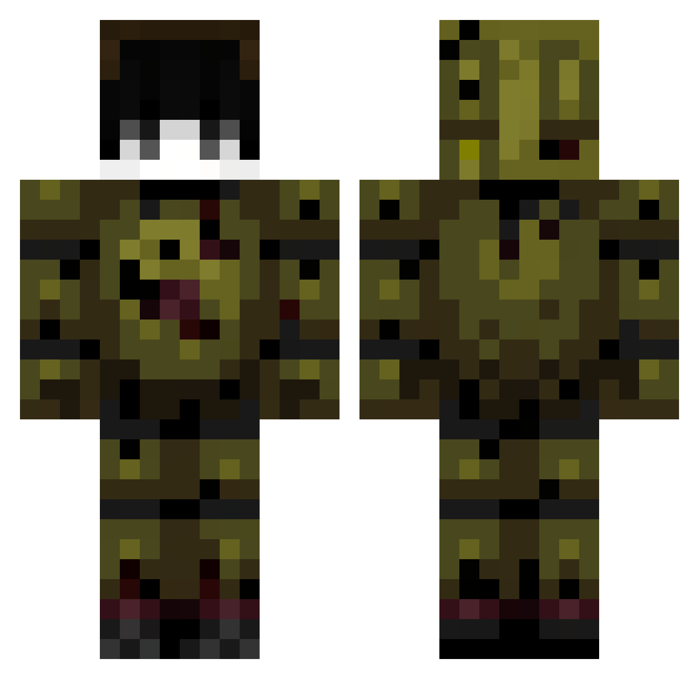 lwqw Minecraft skin, front and back view