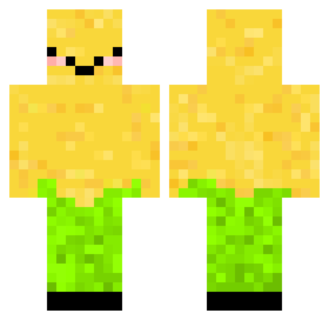 Unelo_te Minecraft skin, front and back view