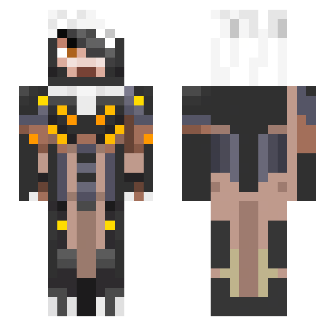 Kampuchea Minecraft skin, front and back view