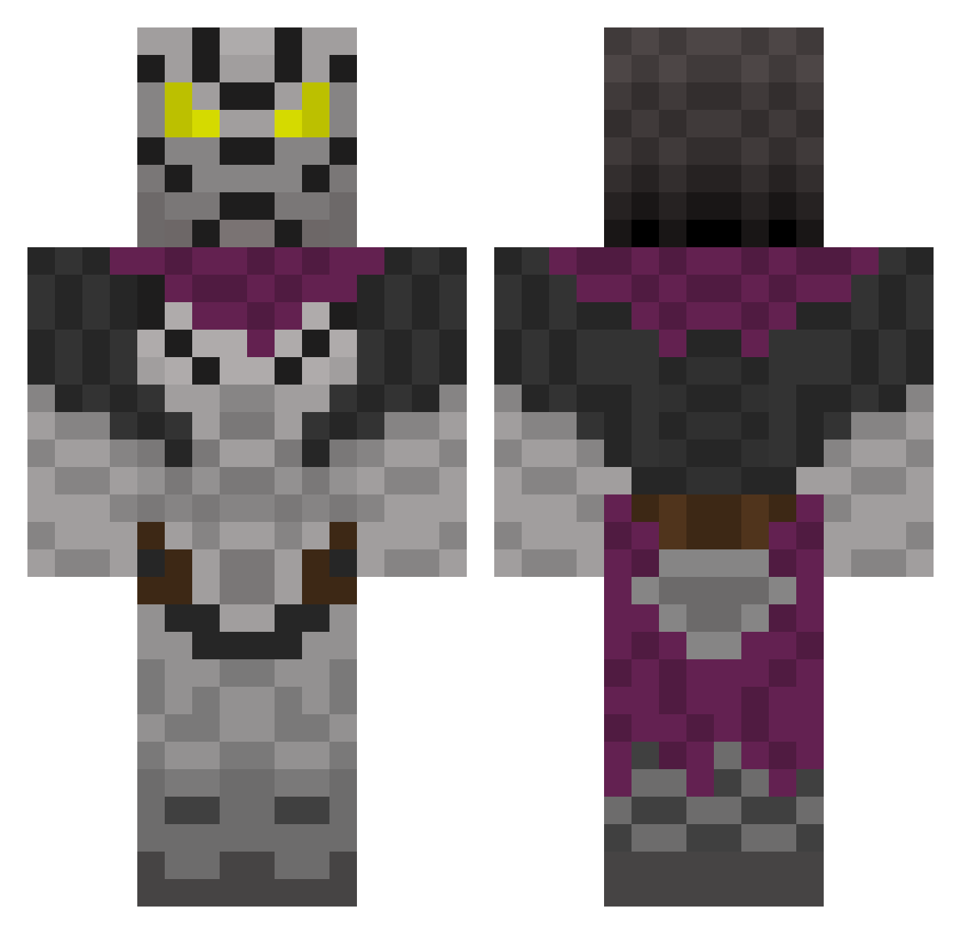 TroupeMasterNab Minecraft skin, front and back view