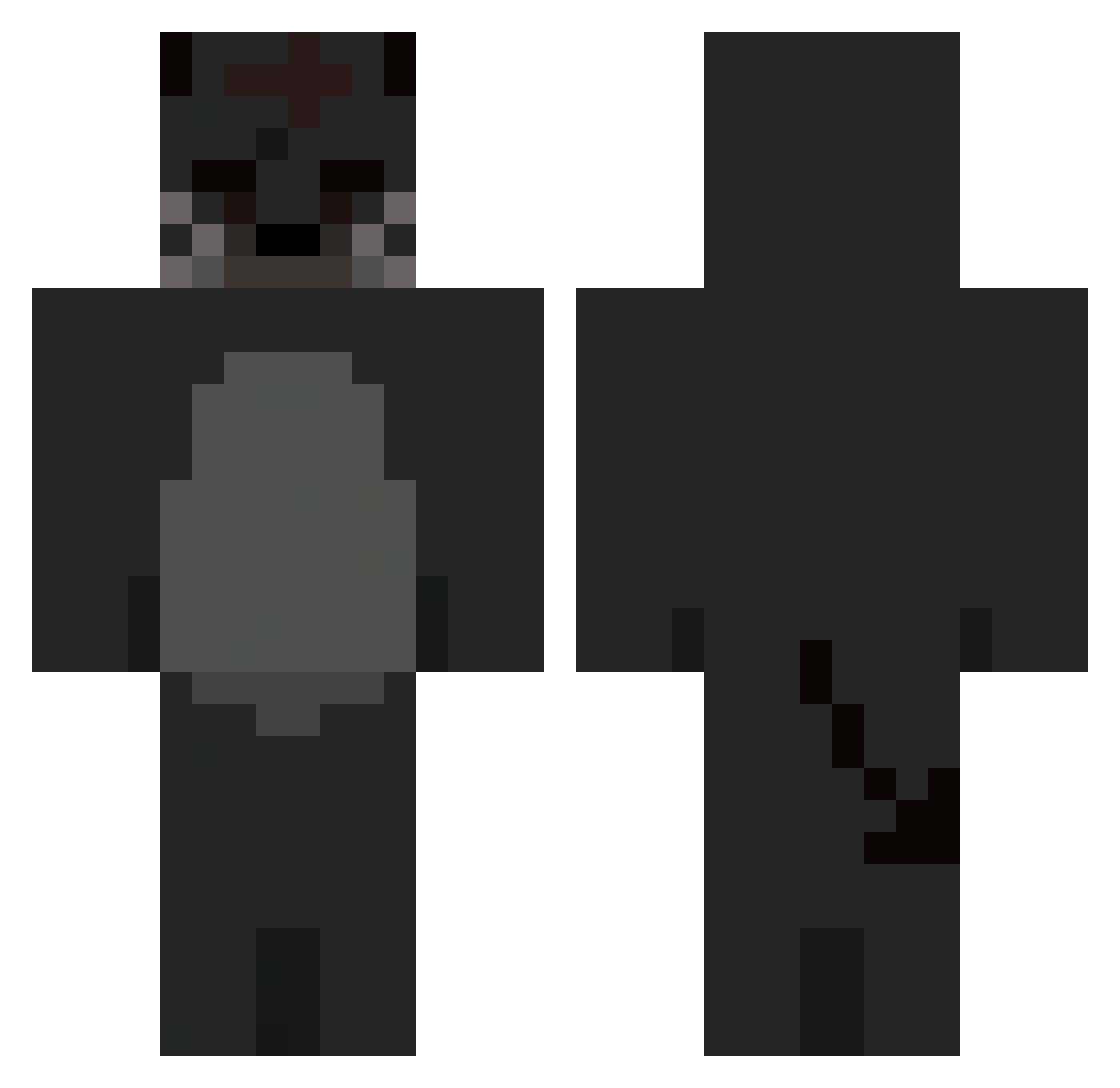 sealbone Minecraft skin, front and back view